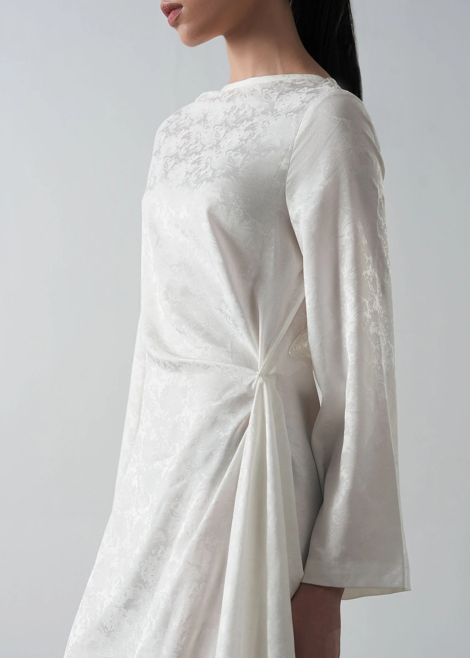 Jacquard Dress with Front Knot- WS26-126 - Image 4