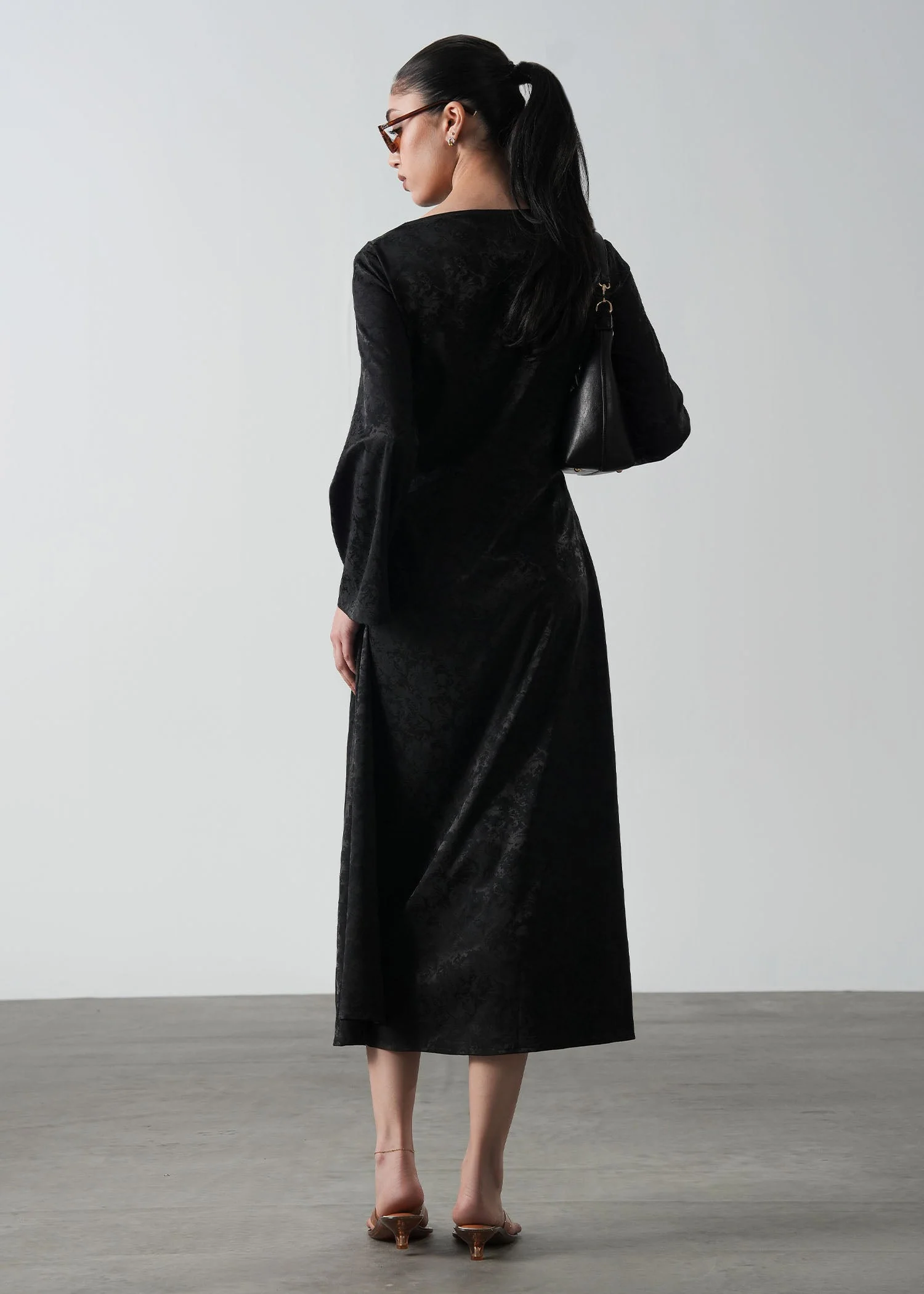 Jacquard Dress with Front Knot- WS26-127 - Image 3