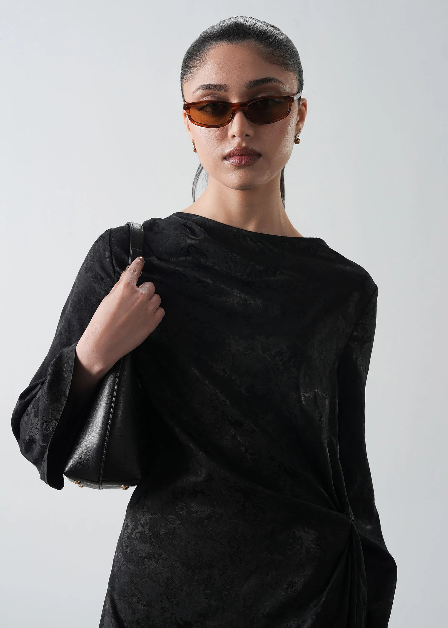 Jacquard Dress with Front Knot- WS26-127 - Image 4