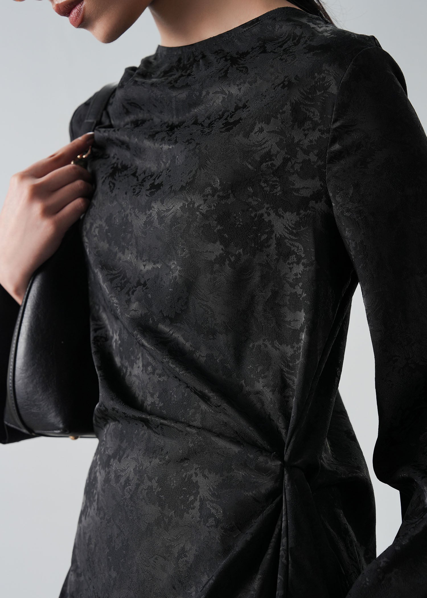 Jacquard Dress with Front Knot- WS26-127 - Image 5