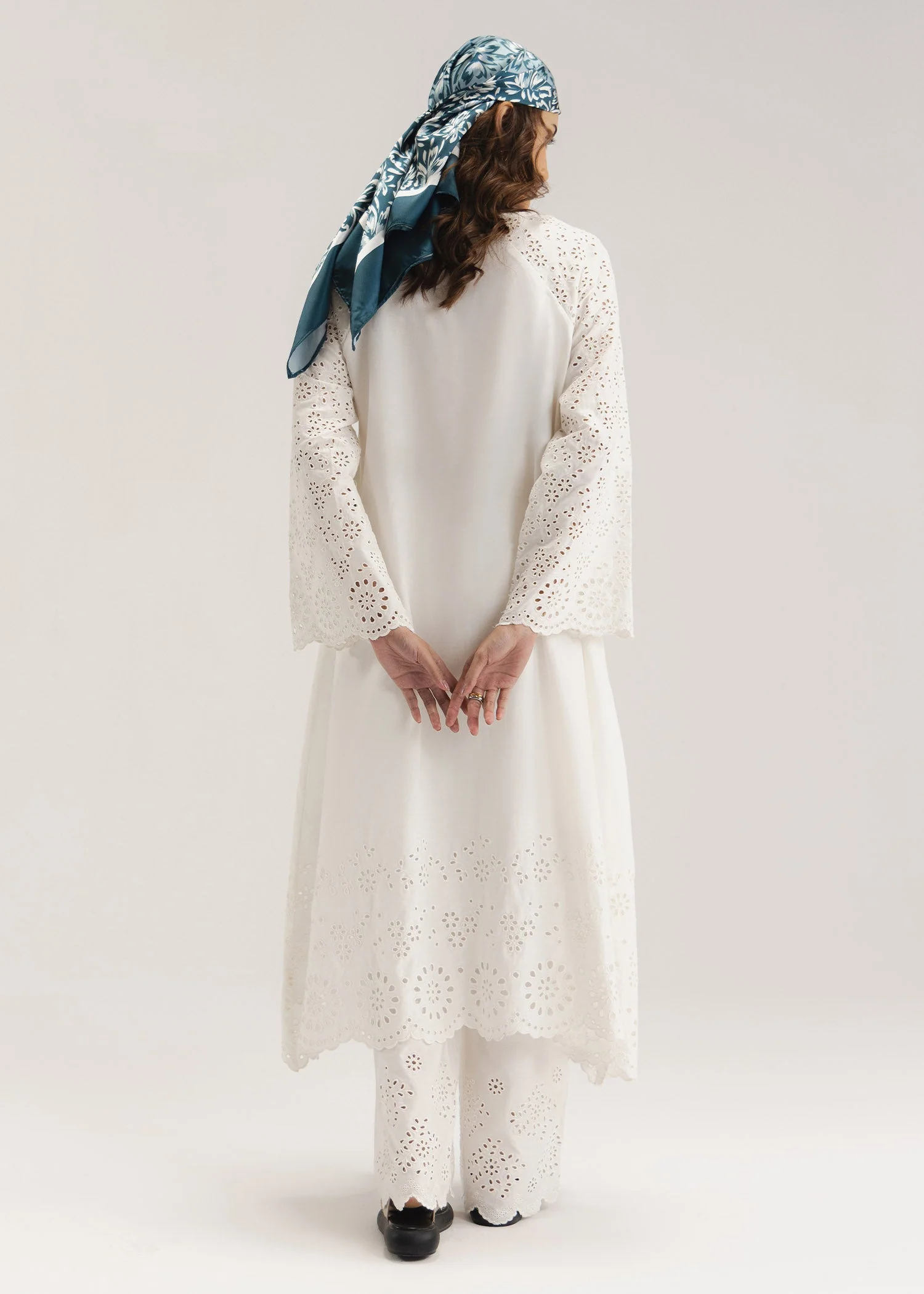 Schiffli Flared Dress- WS26-16 - Image 3