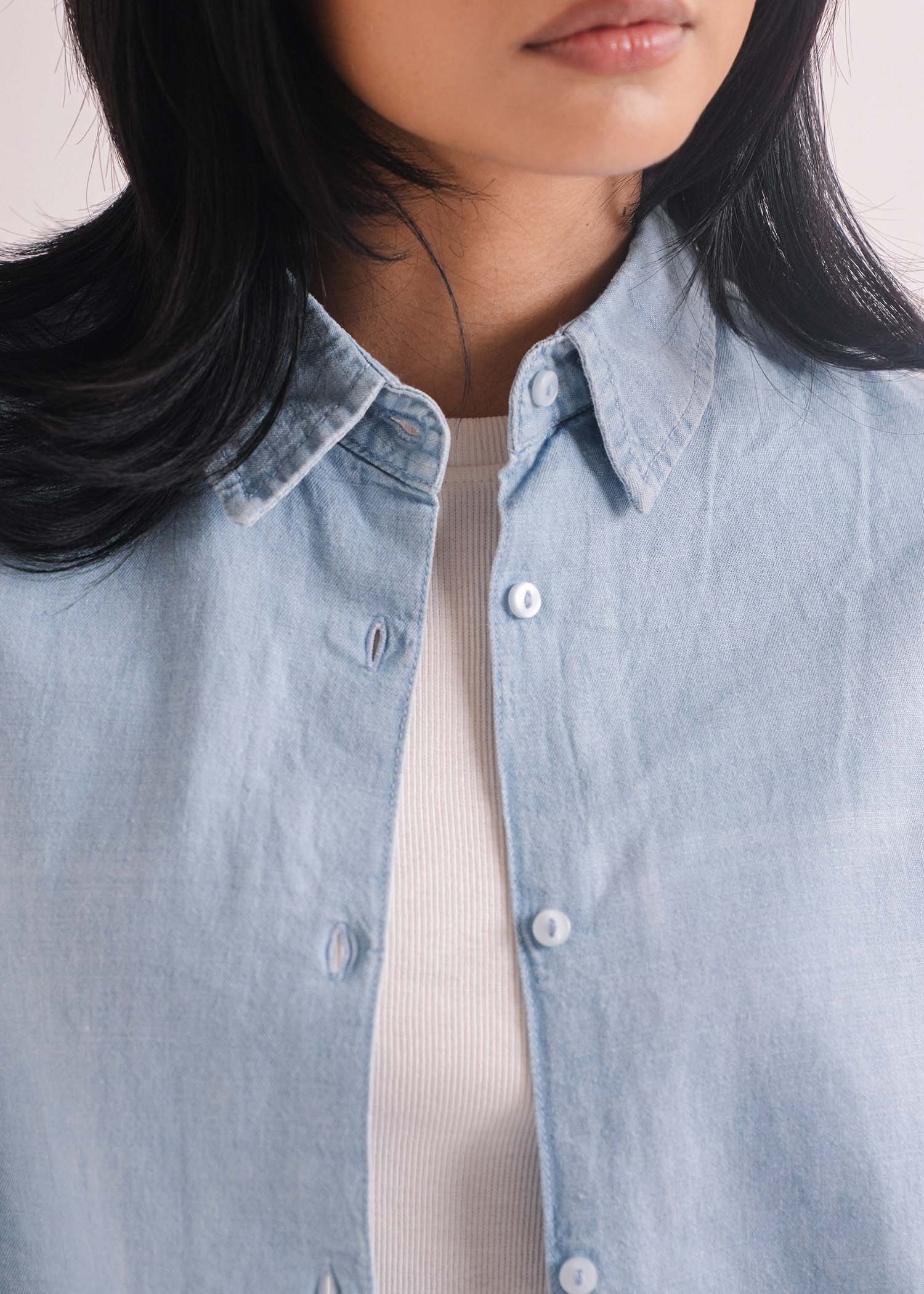 Denim Button Down Shirt- WS26-179 - Image 4