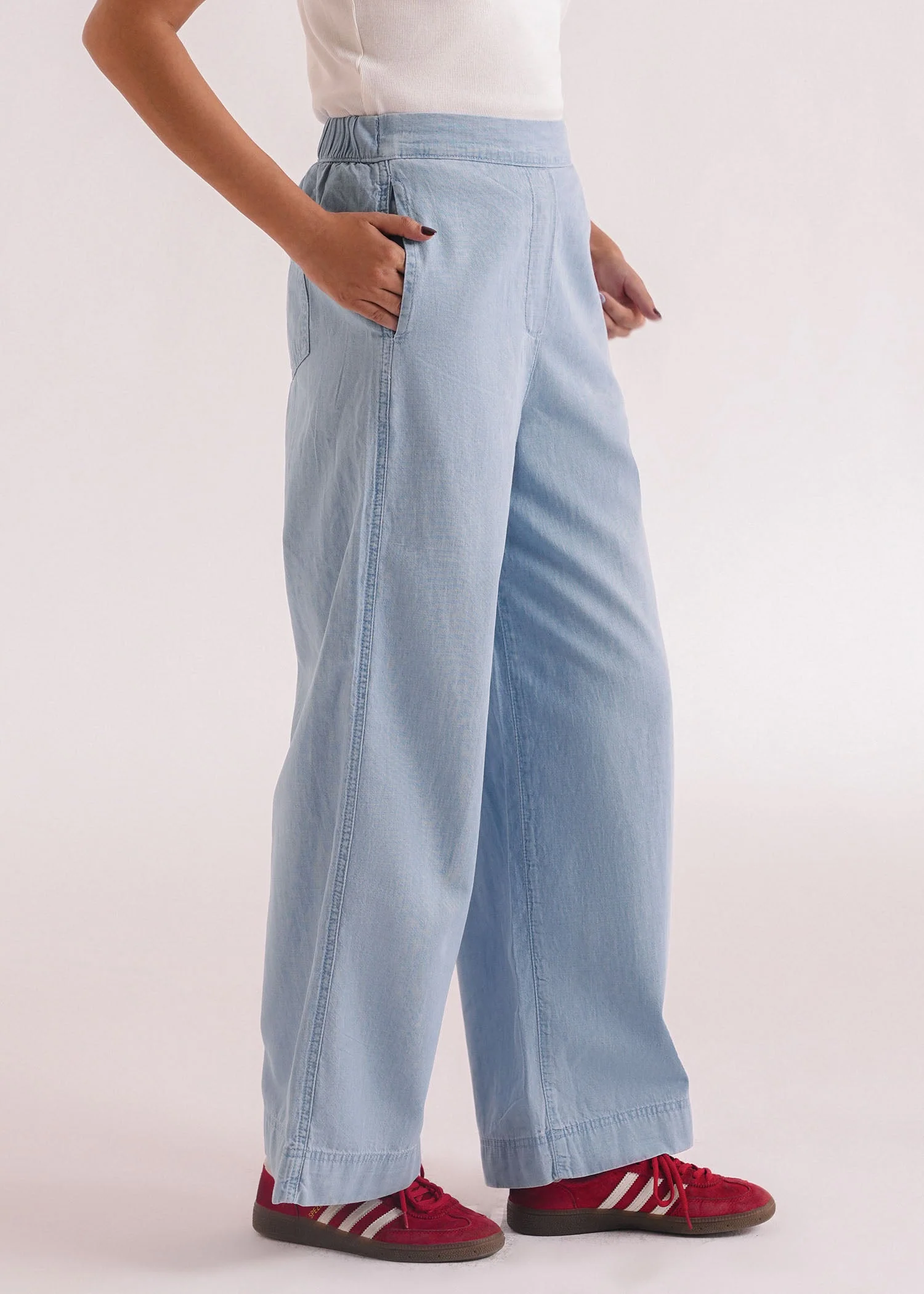 Denim Wide Legged Trouser- WS26-184 - Image 3