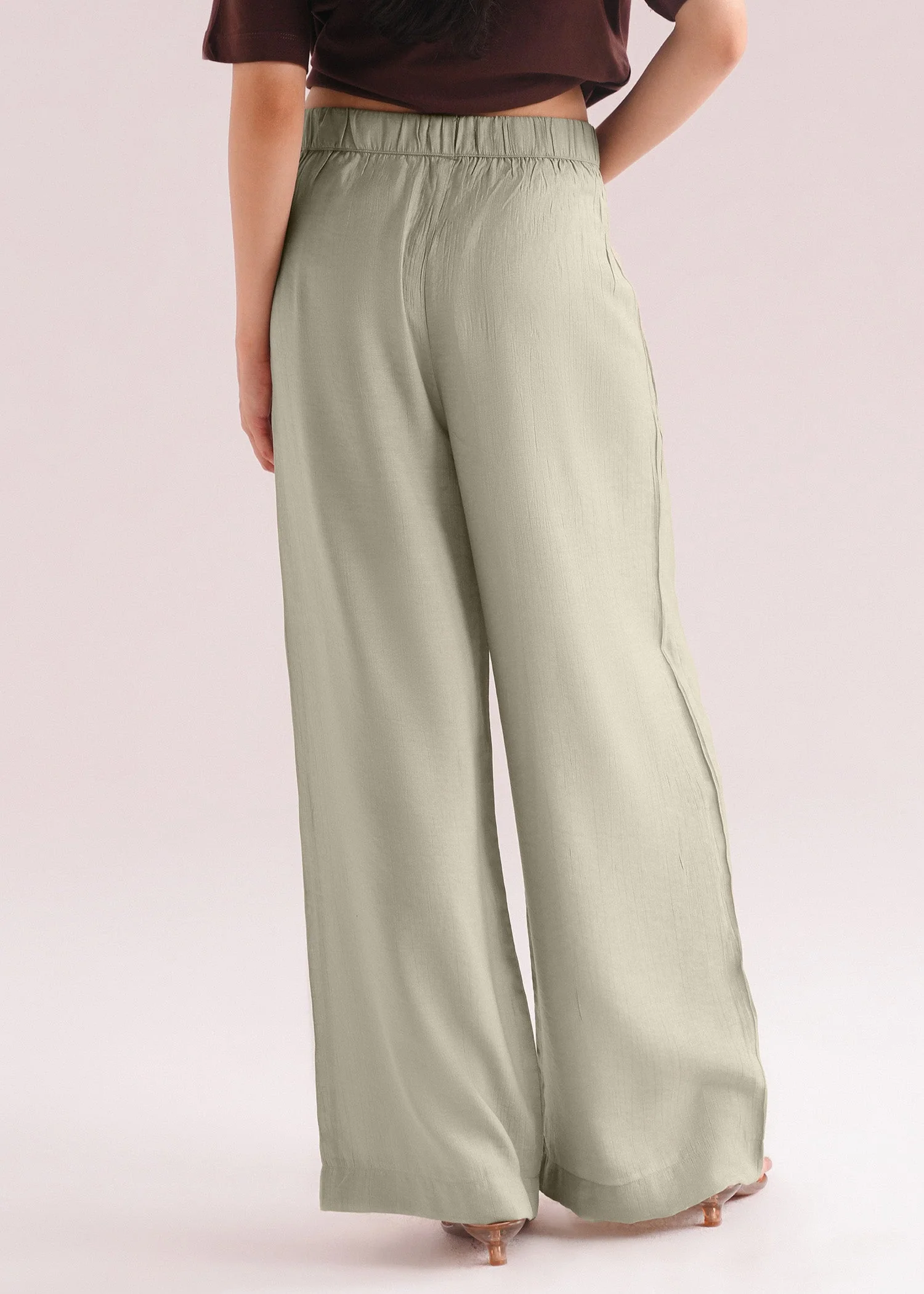 Wide Leg Textured Trouser- WS26-231 - Image 3