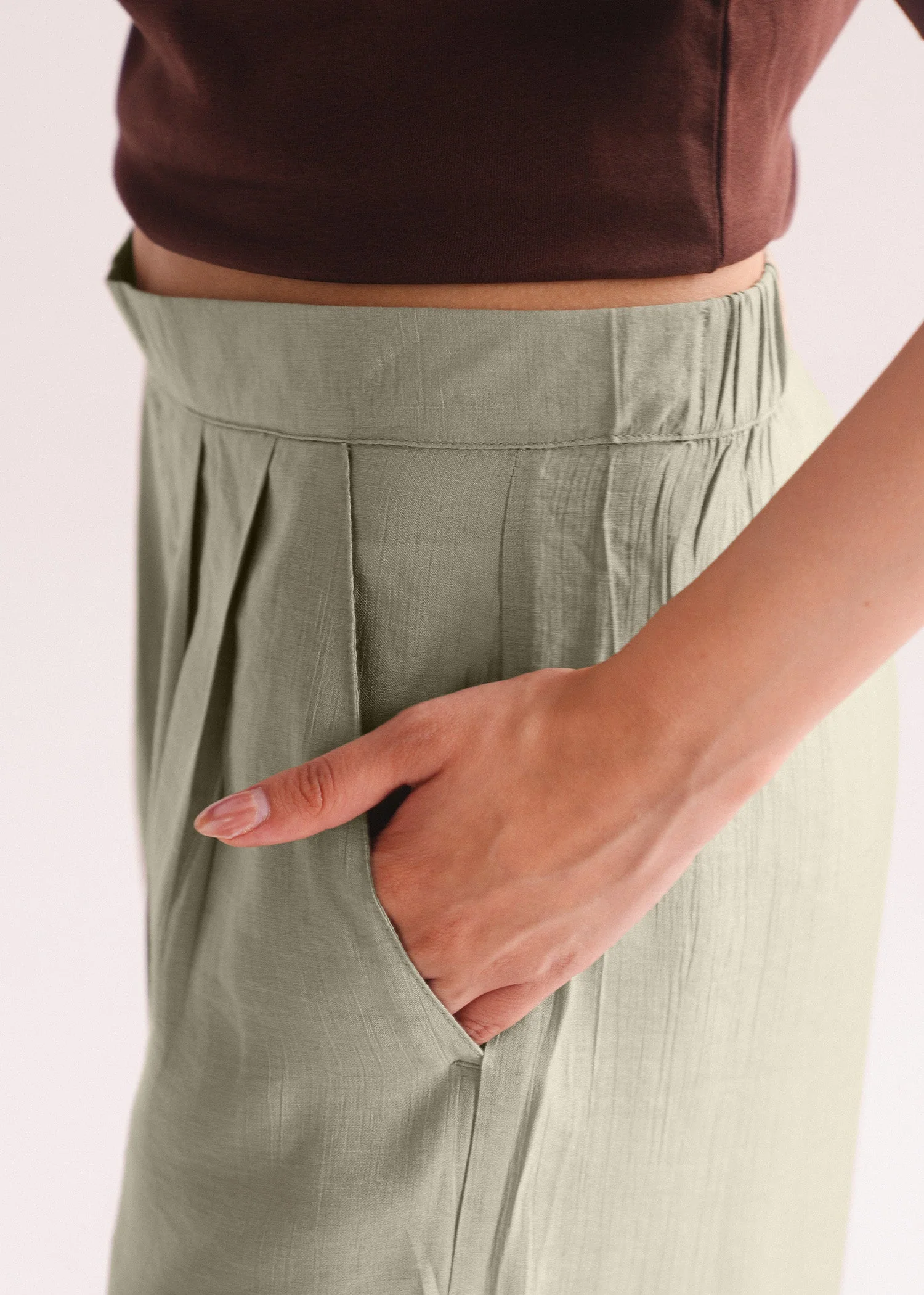 Wide Leg Textured Trouser- WS26-231 - Image 4
