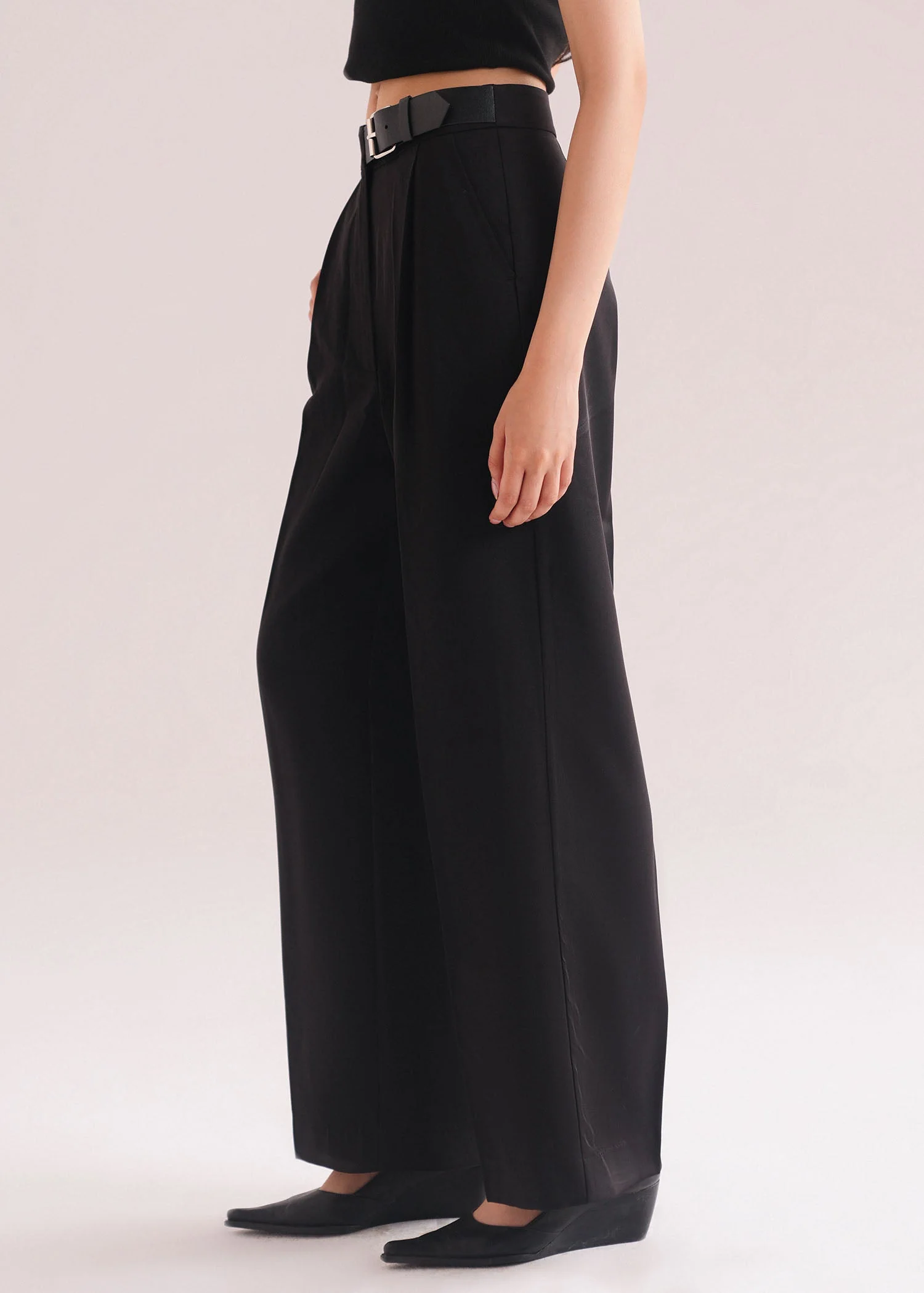 Tailored Pants with Side Belt- WS26-246 - Image 3