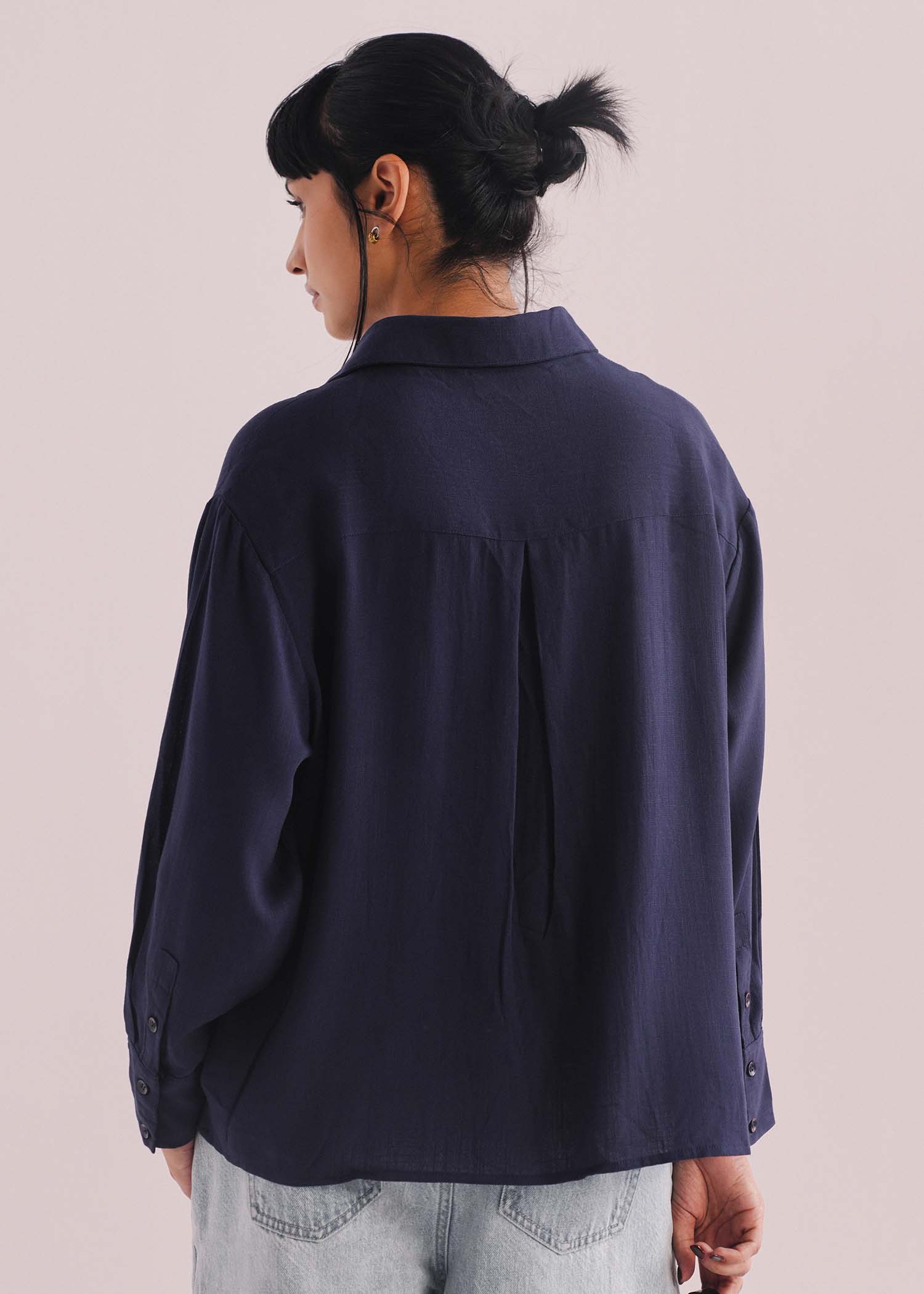 Textured Shirt with Pleats- WS26-255 - Image 3