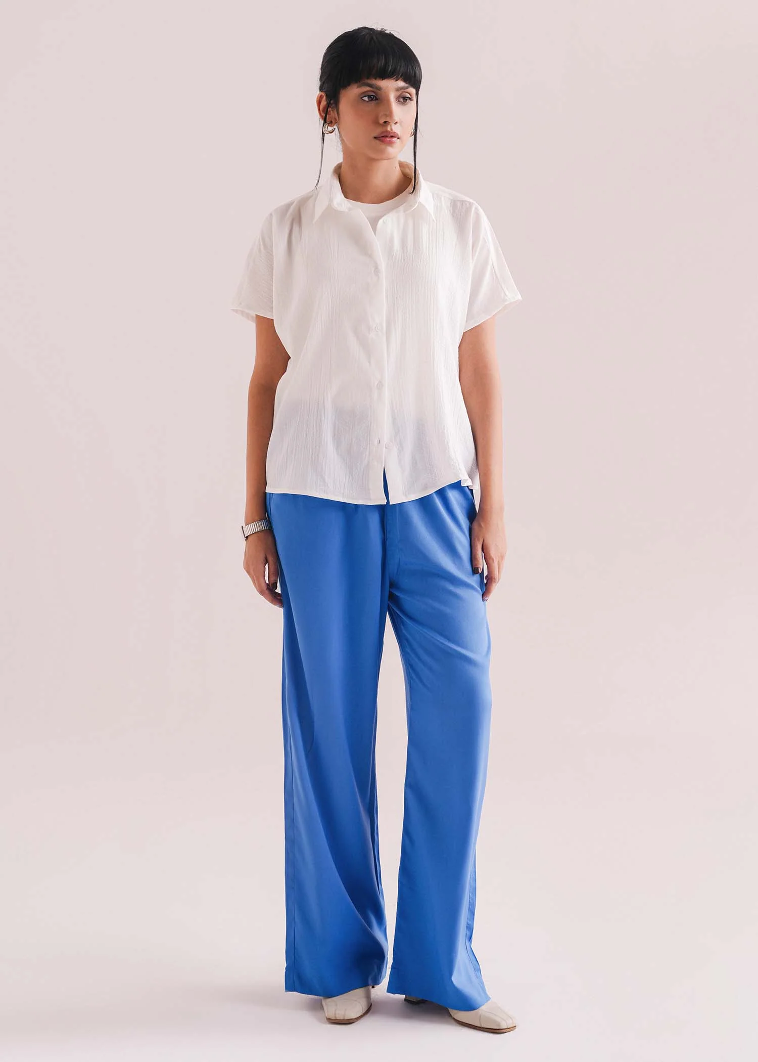 Button Down Textured Shirt- WS26-263 - Image 5