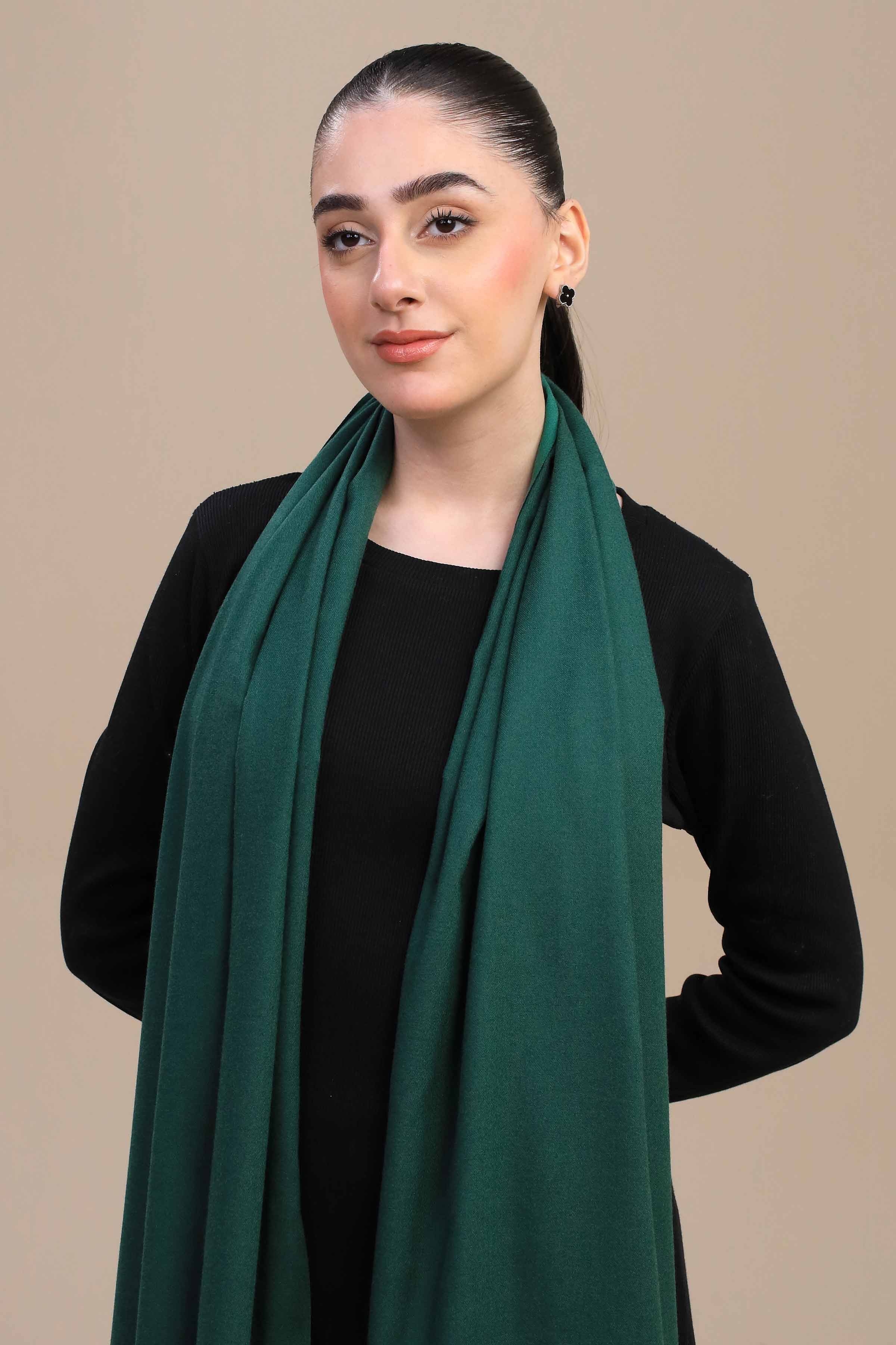 Green Women Shawl-446712104 - Image 4