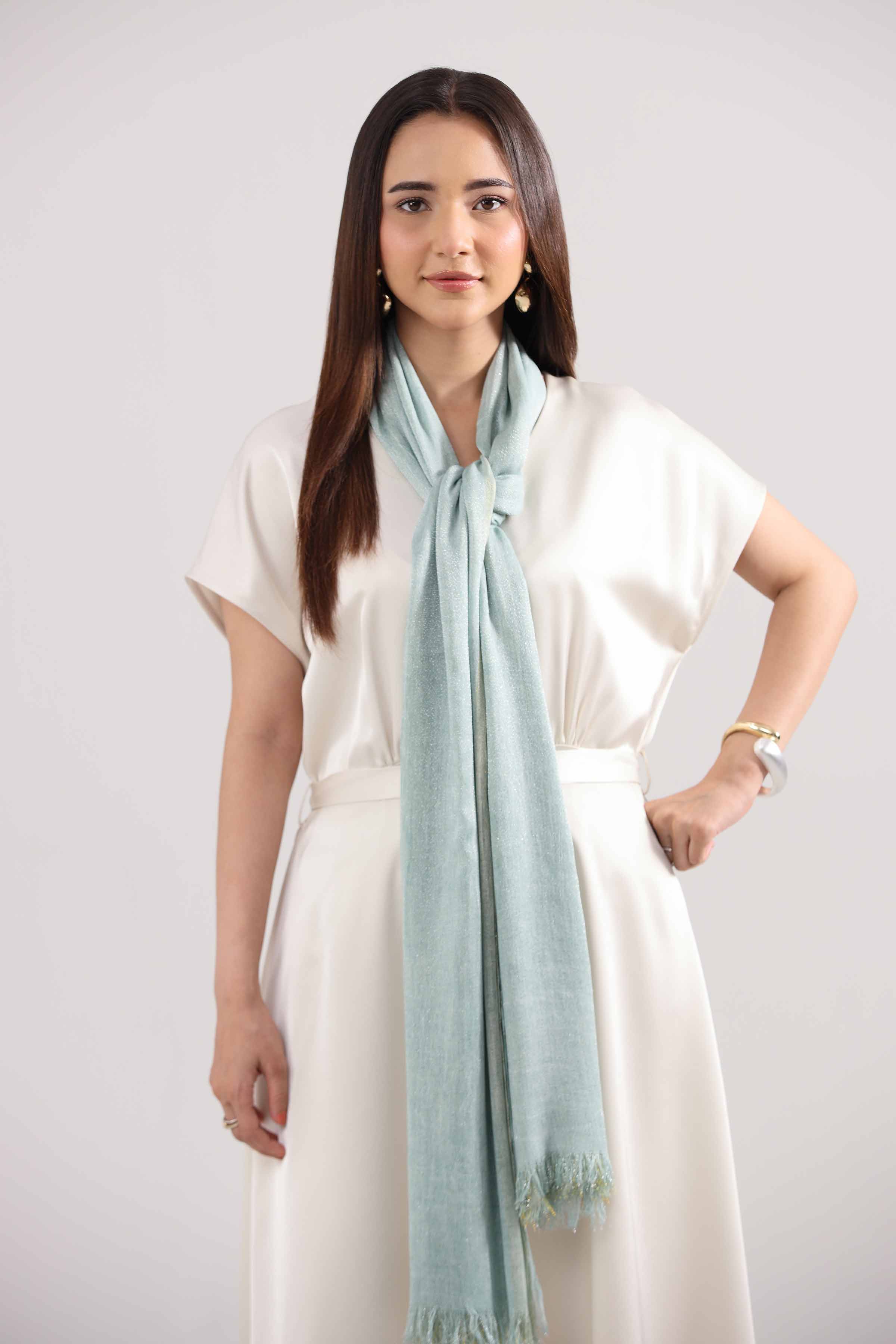Green Women Scarf-442352104 - Image 3