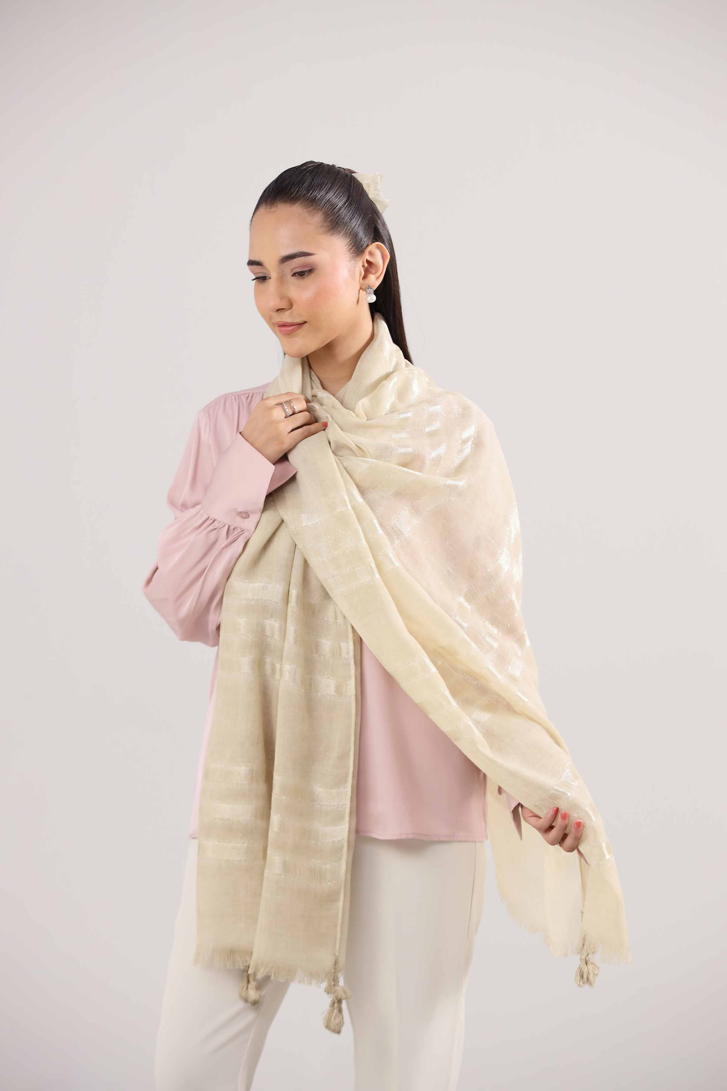 Beige Women Scarf-442362118 - Image 2