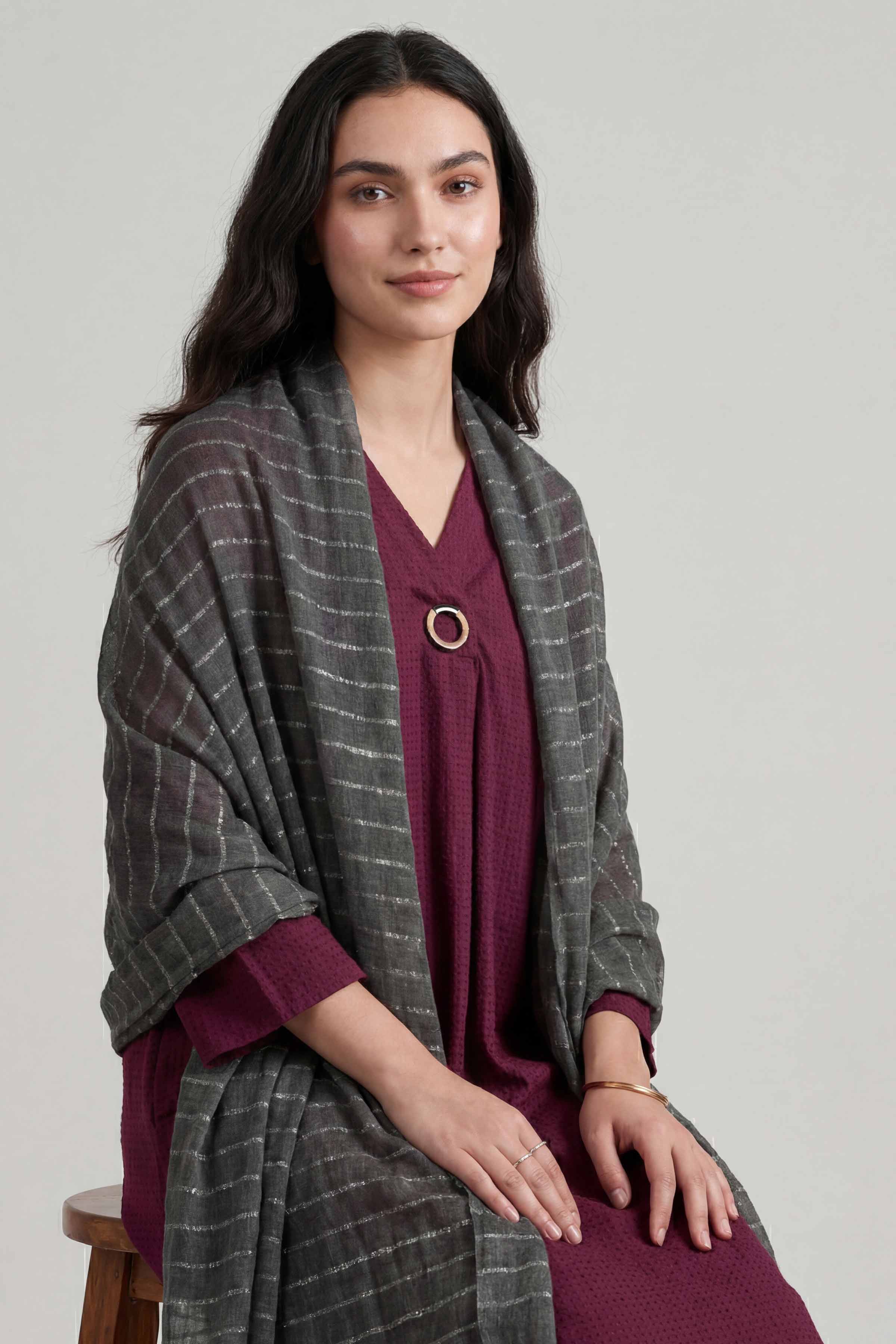 Black Women Scarf-447752103 - Image 2