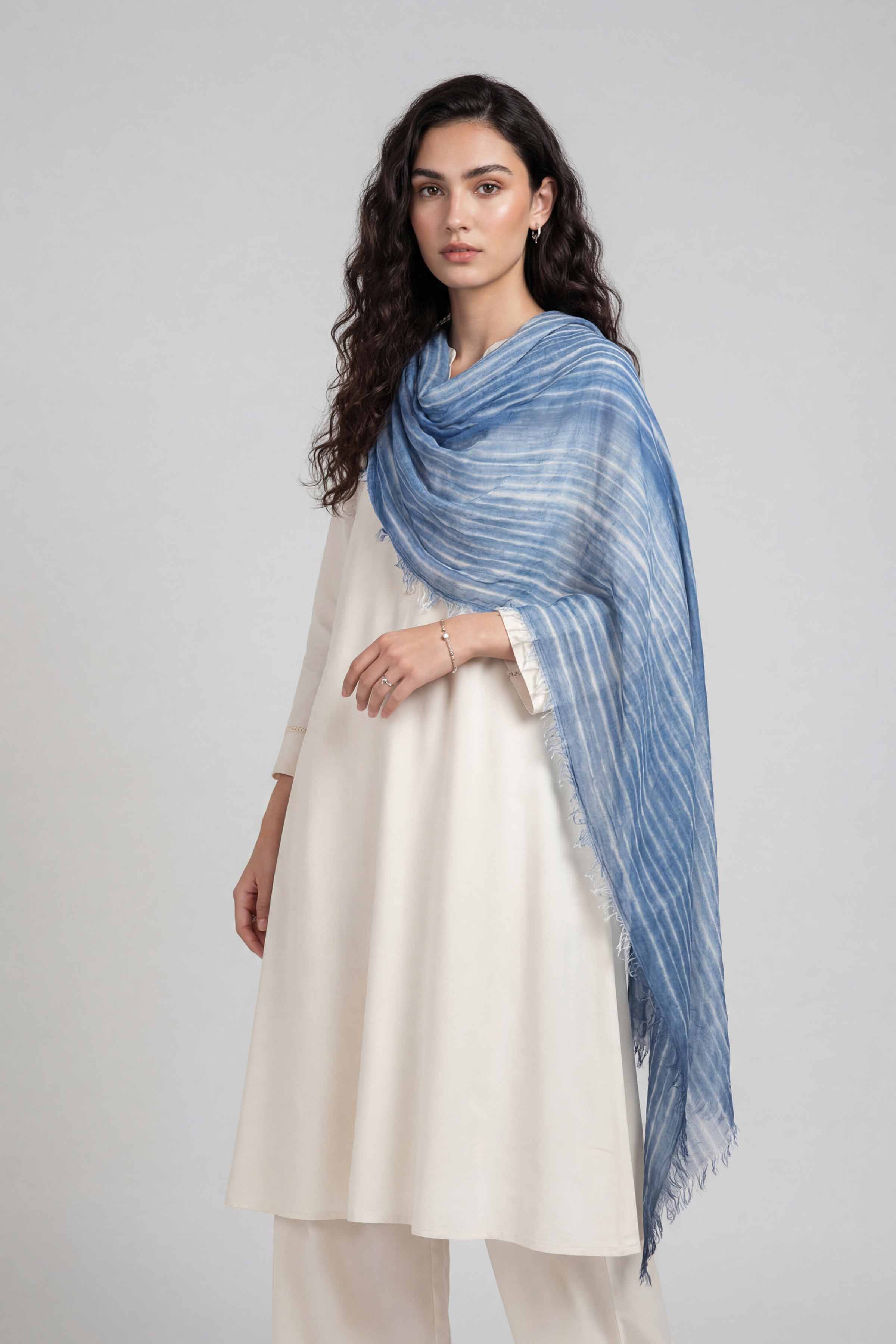 Blue Women Scarf-447802108 - Image 4
