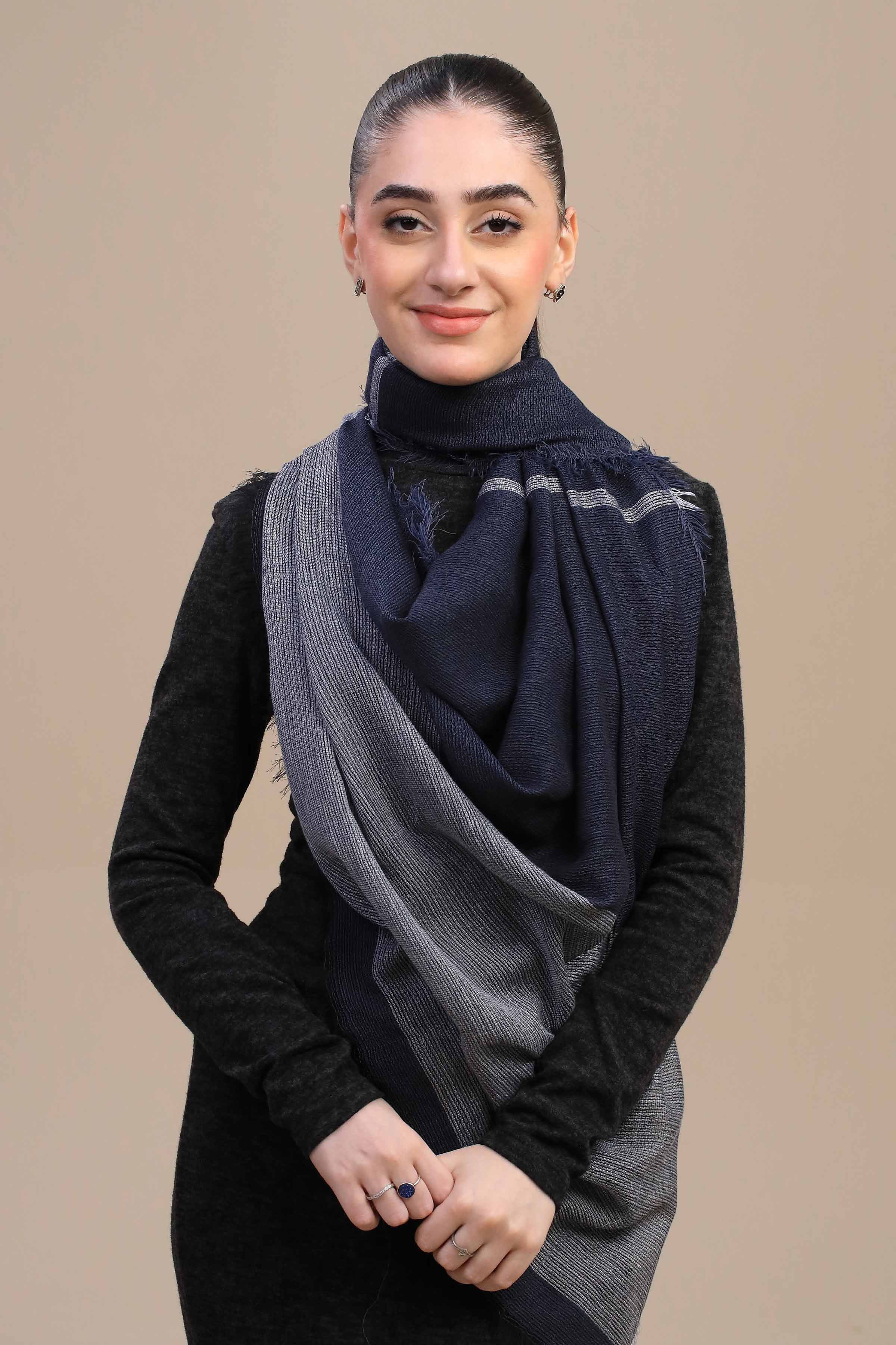 Grey Women Shawl-447172111 - Image 2