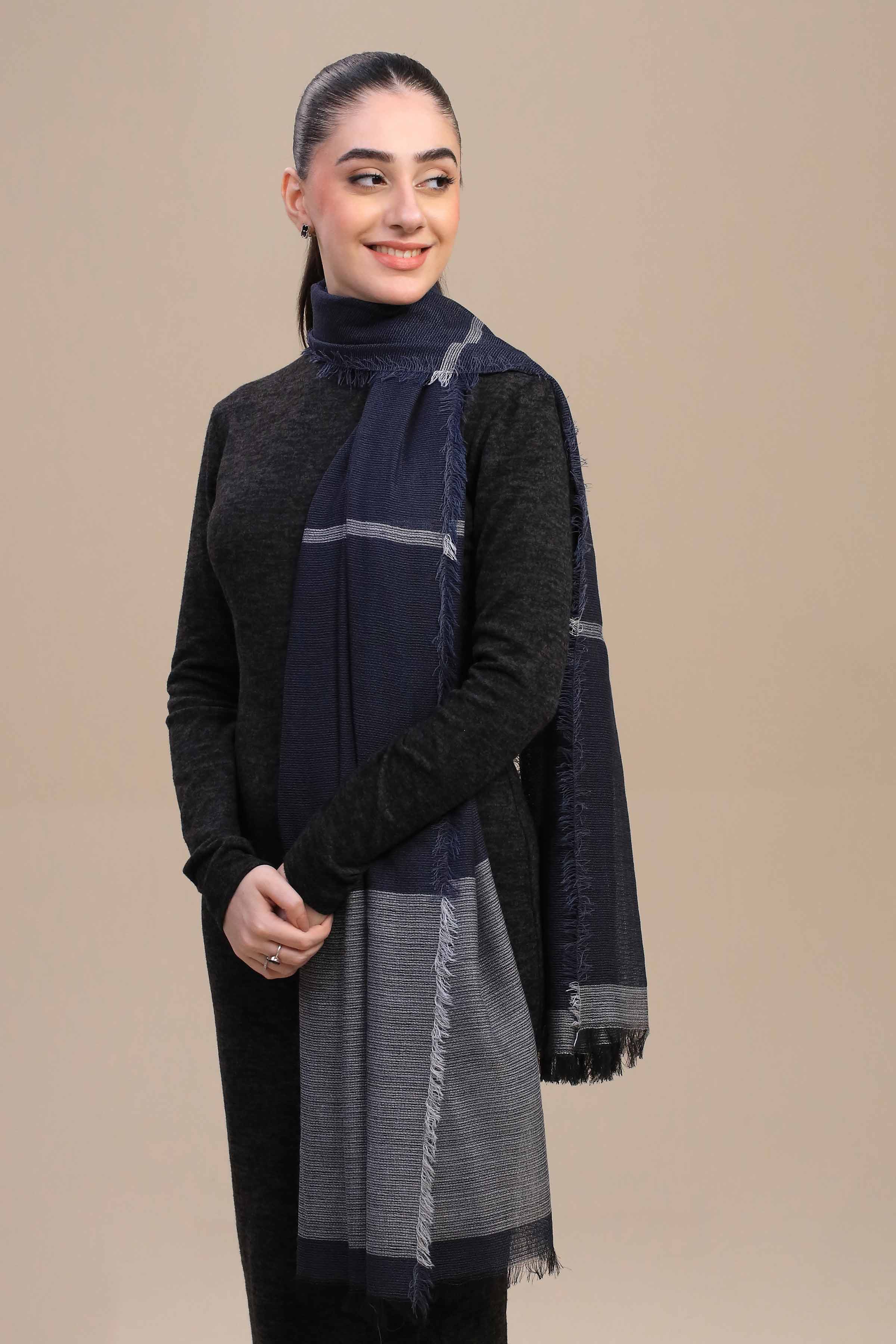 Grey Women Shawl-447172111 - Image 3