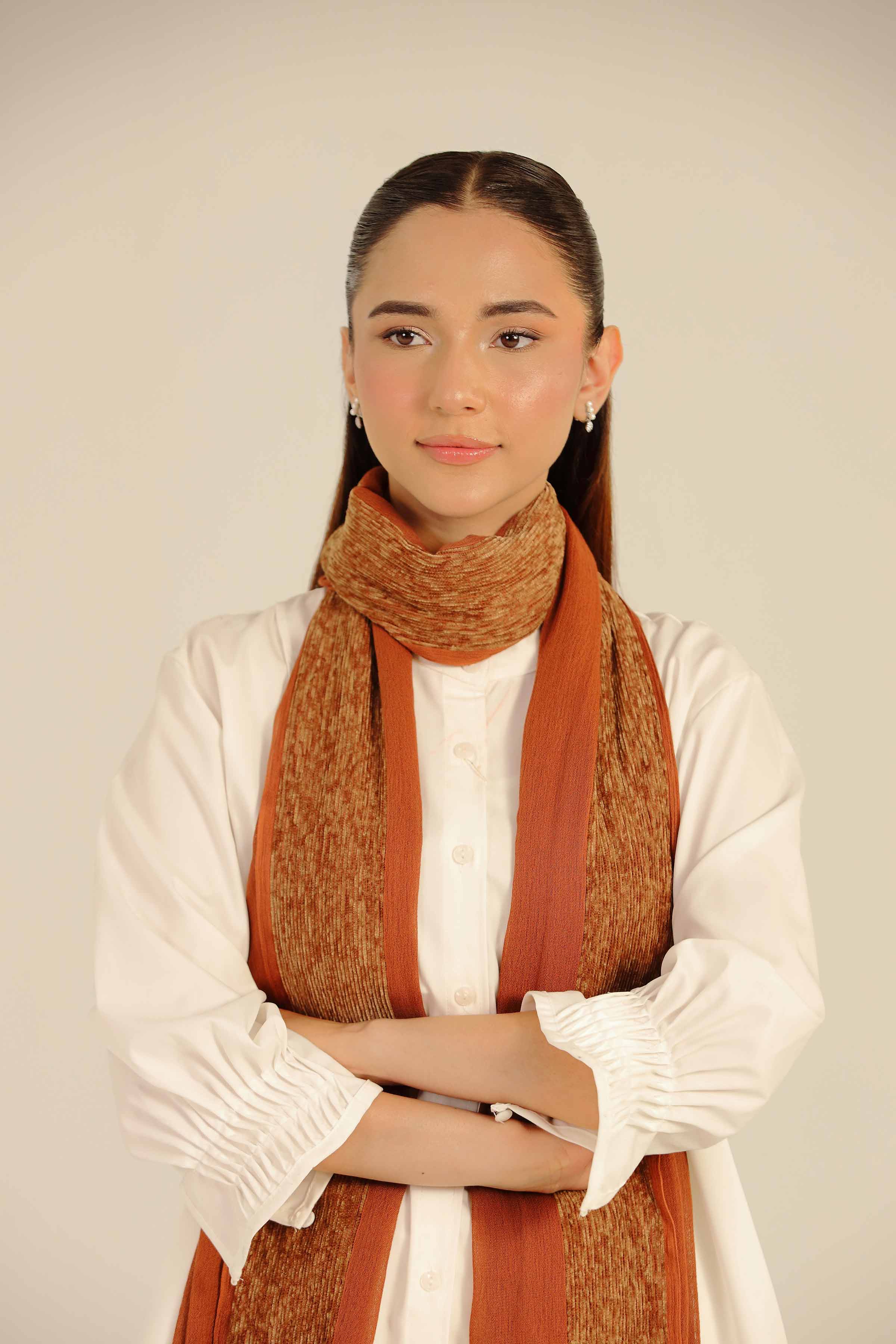 Brown Women Scarf-442562113 - Image 3