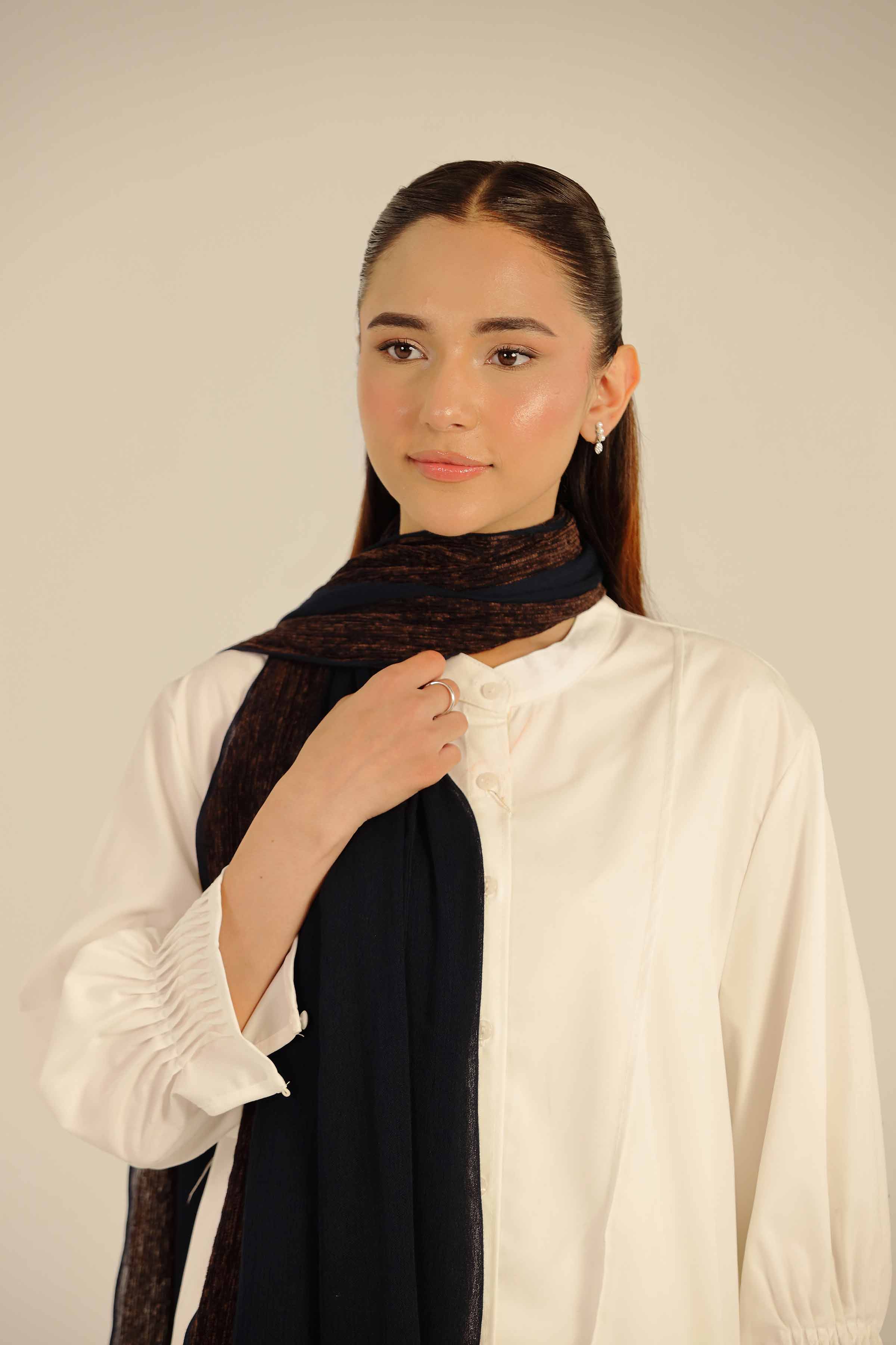 Navy Women Scarf-442572121 - Image 3