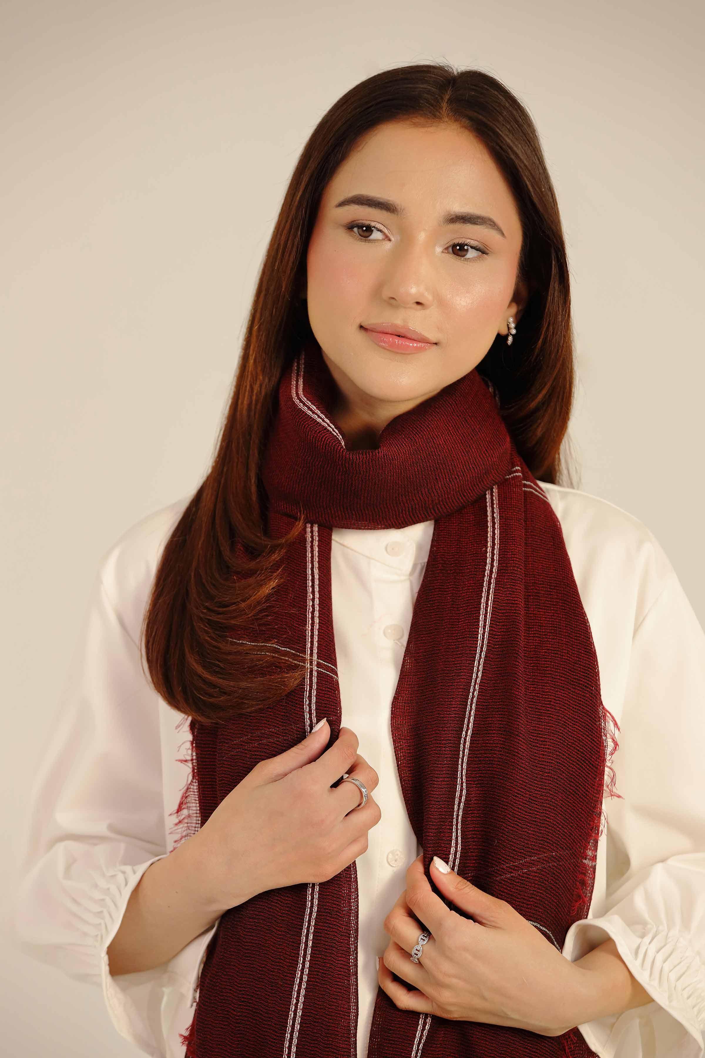 Red Women Scarf-442642101 - Image 2