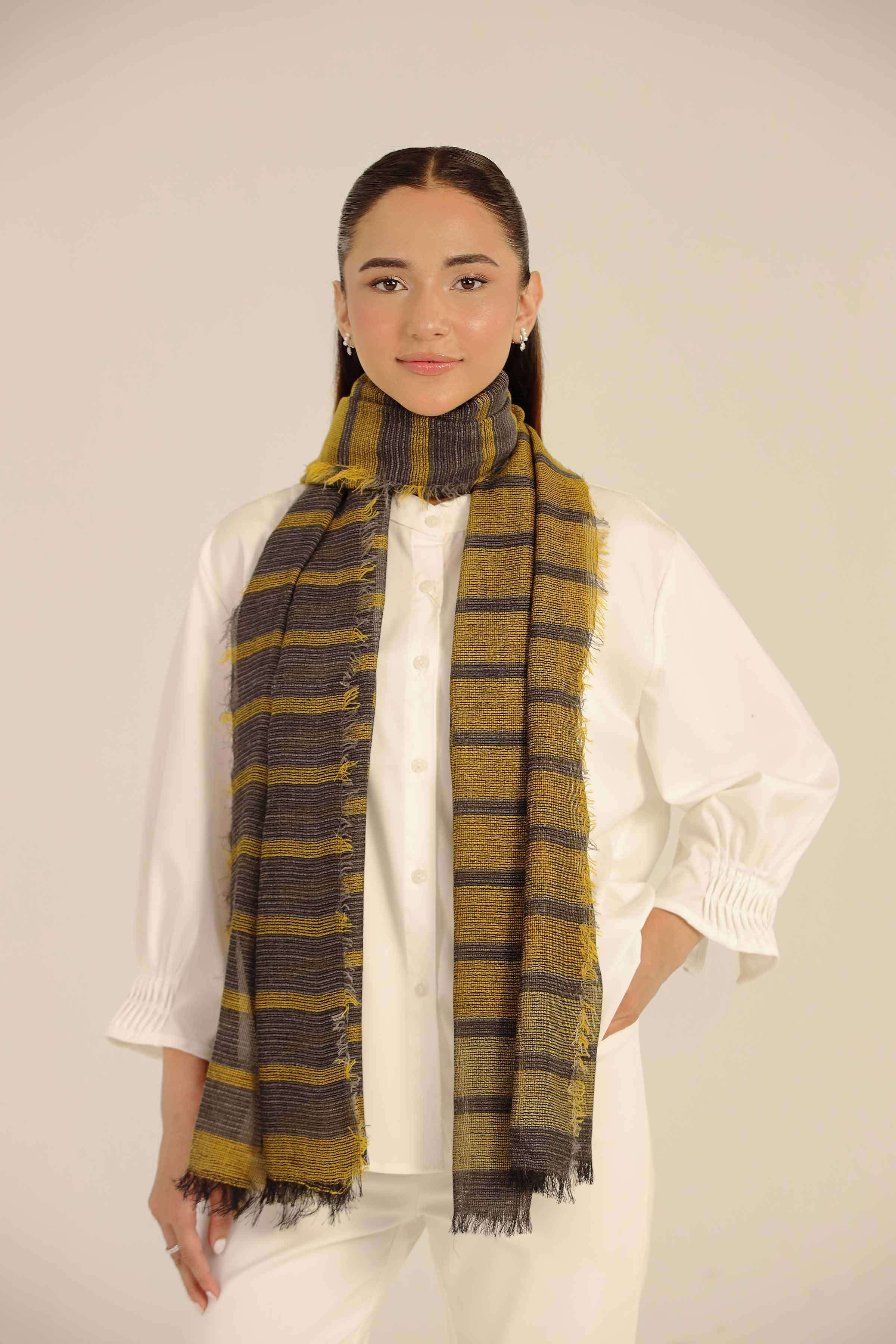 Yellow Women Scarf-442662102 - Image 4