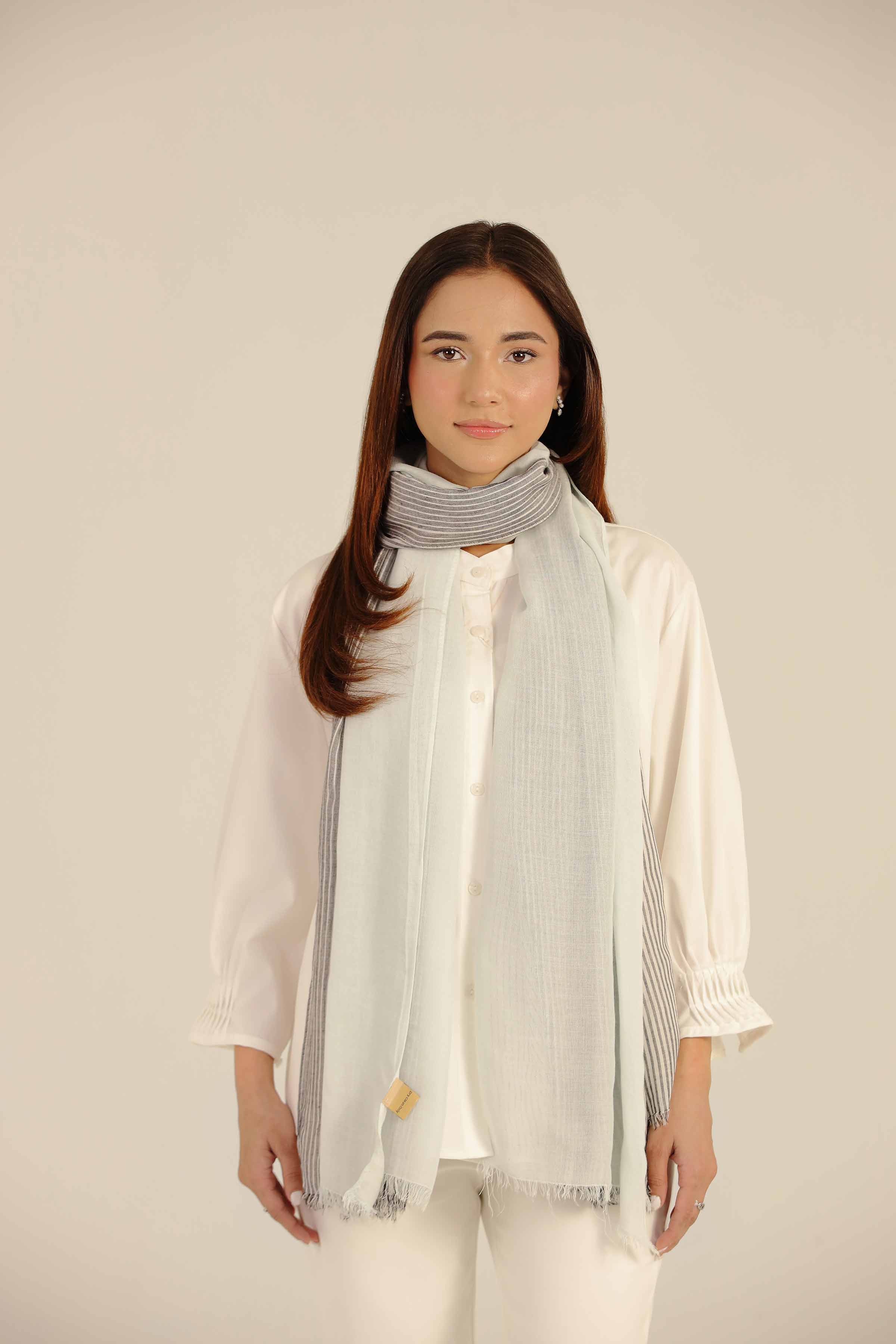 Grey Women Scarf-442672111 - Image 3