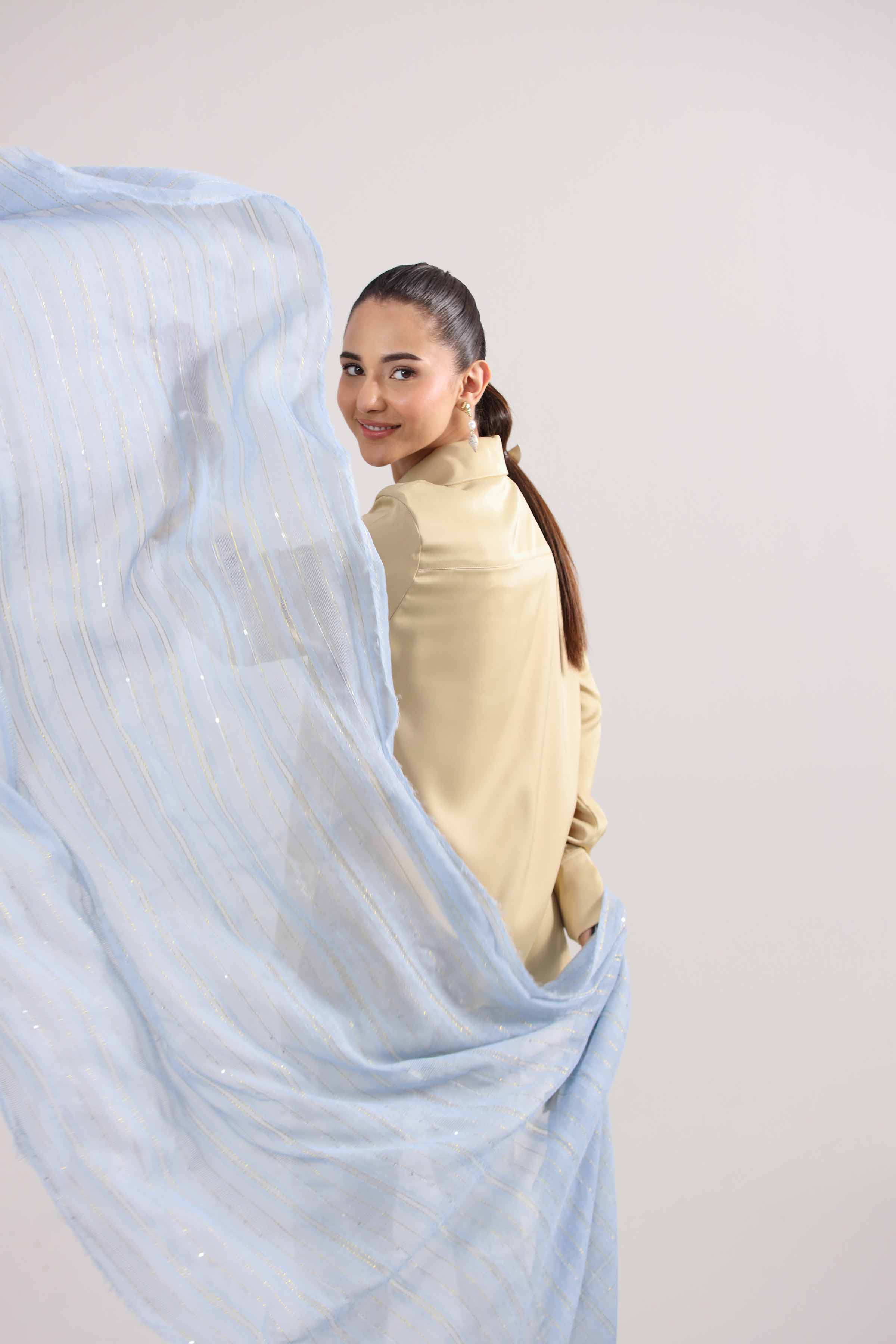 Blue Women Scarf-442402108 - Image 3