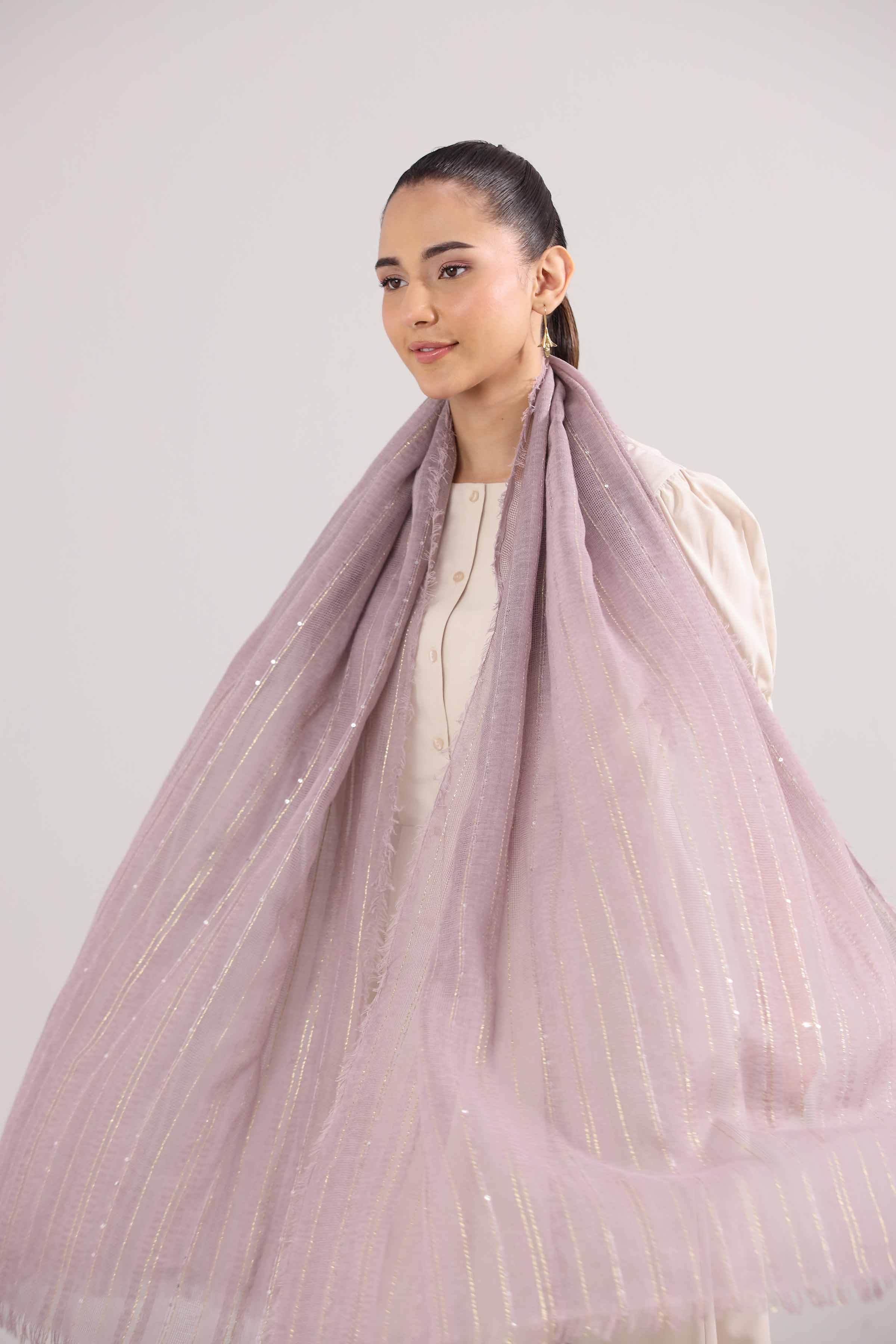 Dark Purple Women Scarf-442402109 - Image 3
