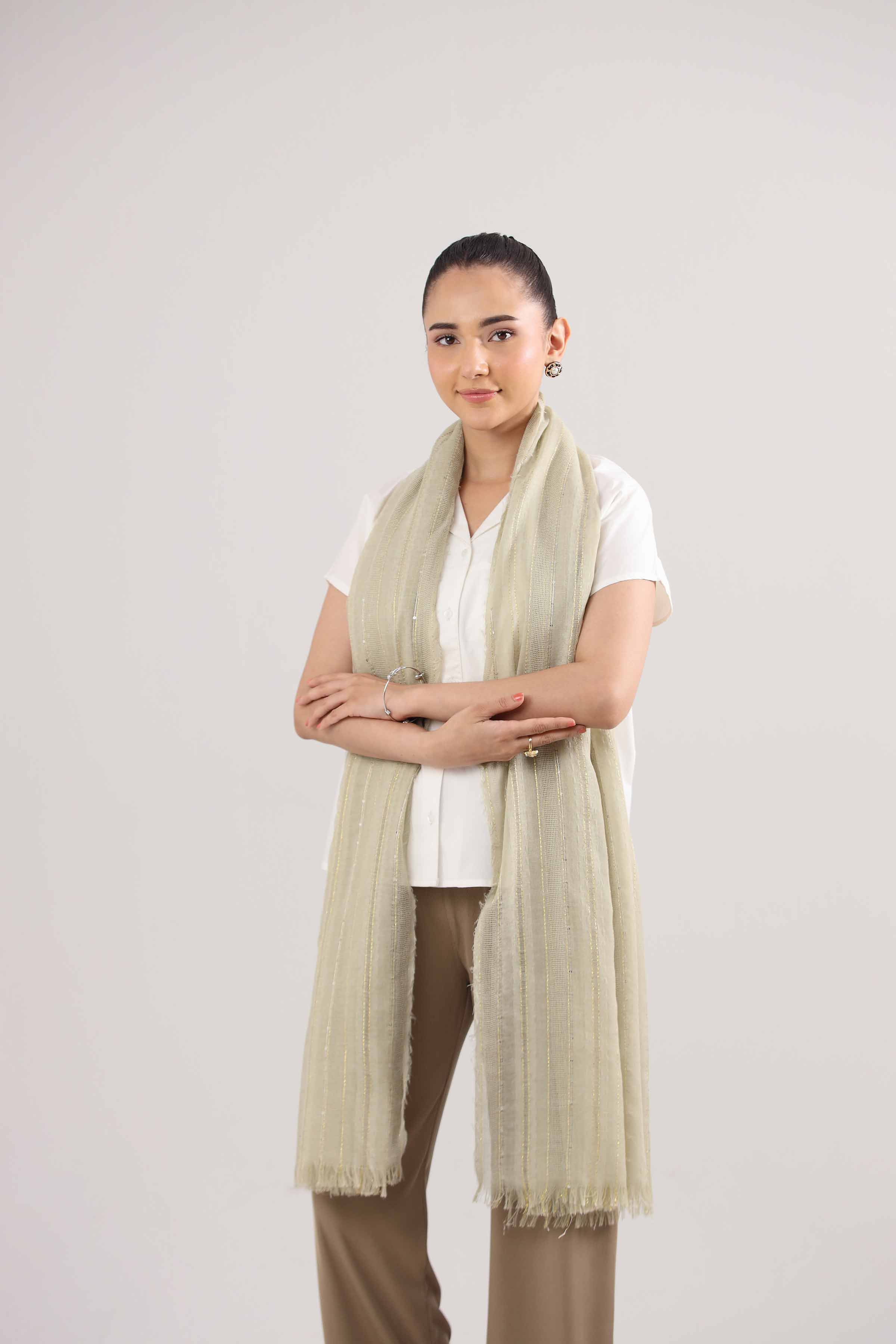 Yellow Women Scarf-442402102 - Image 2