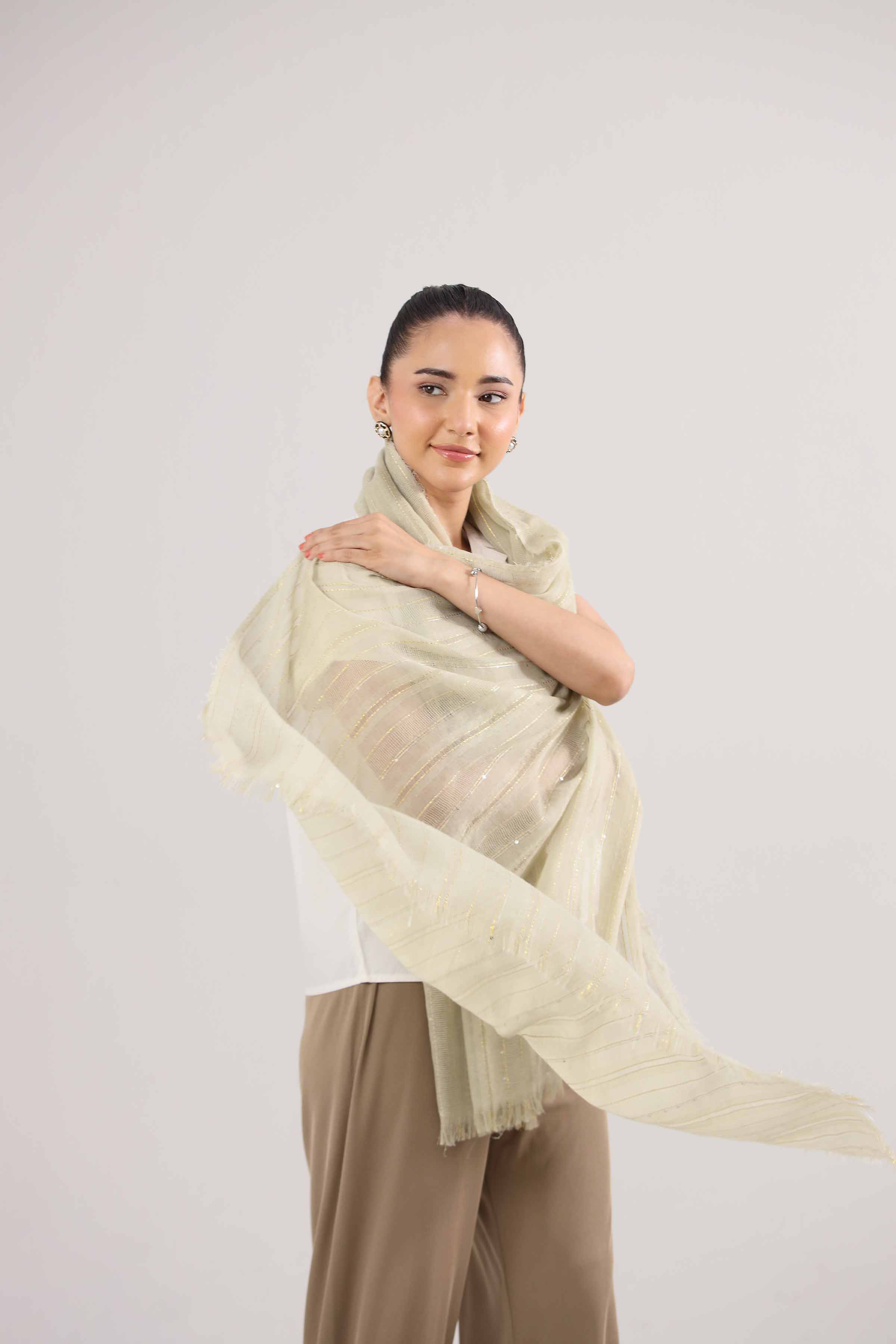 Yellow Women Scarf-442402102 - Image 3