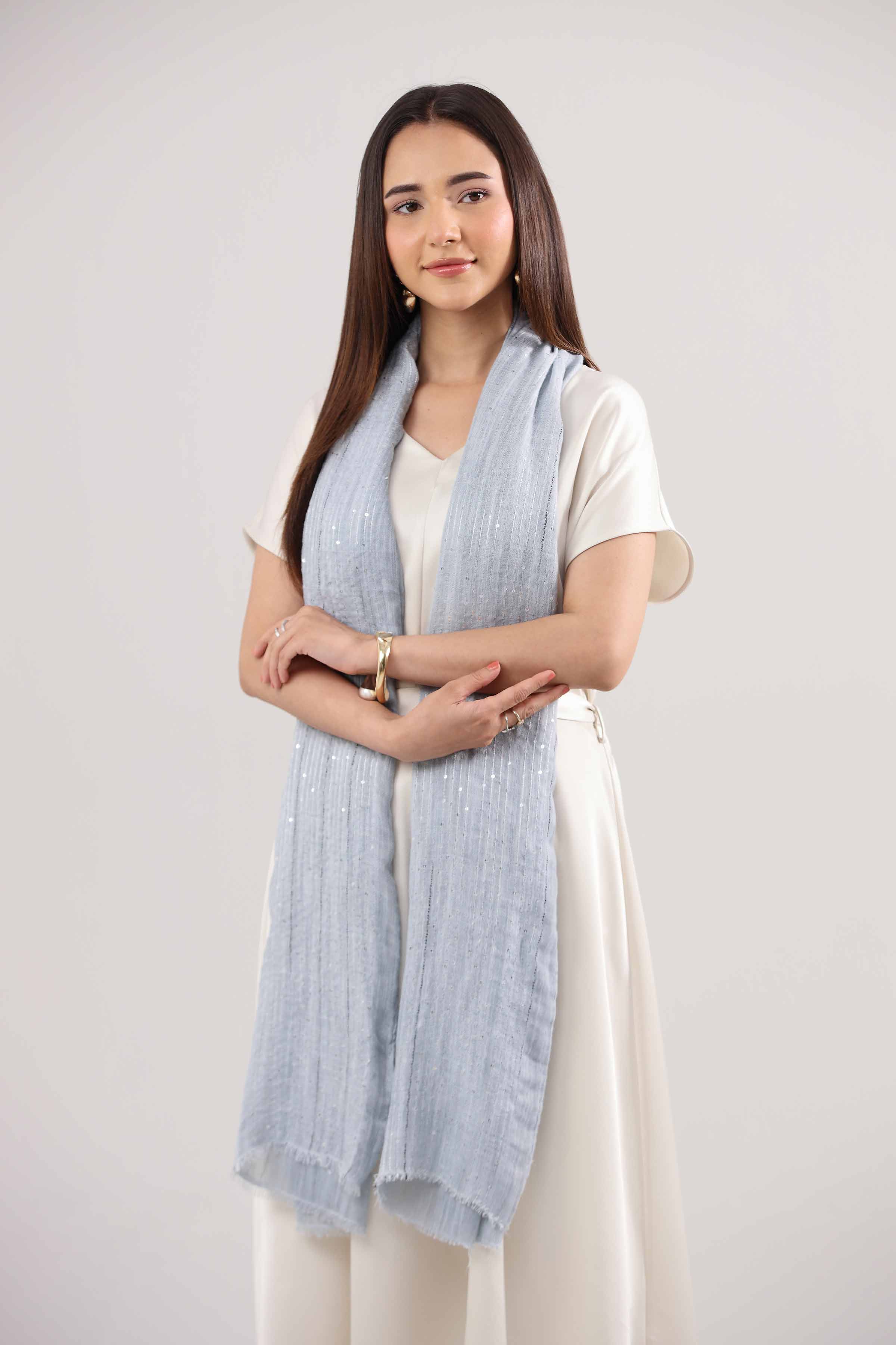 Blue Women Scarf-442422108 - Image 2