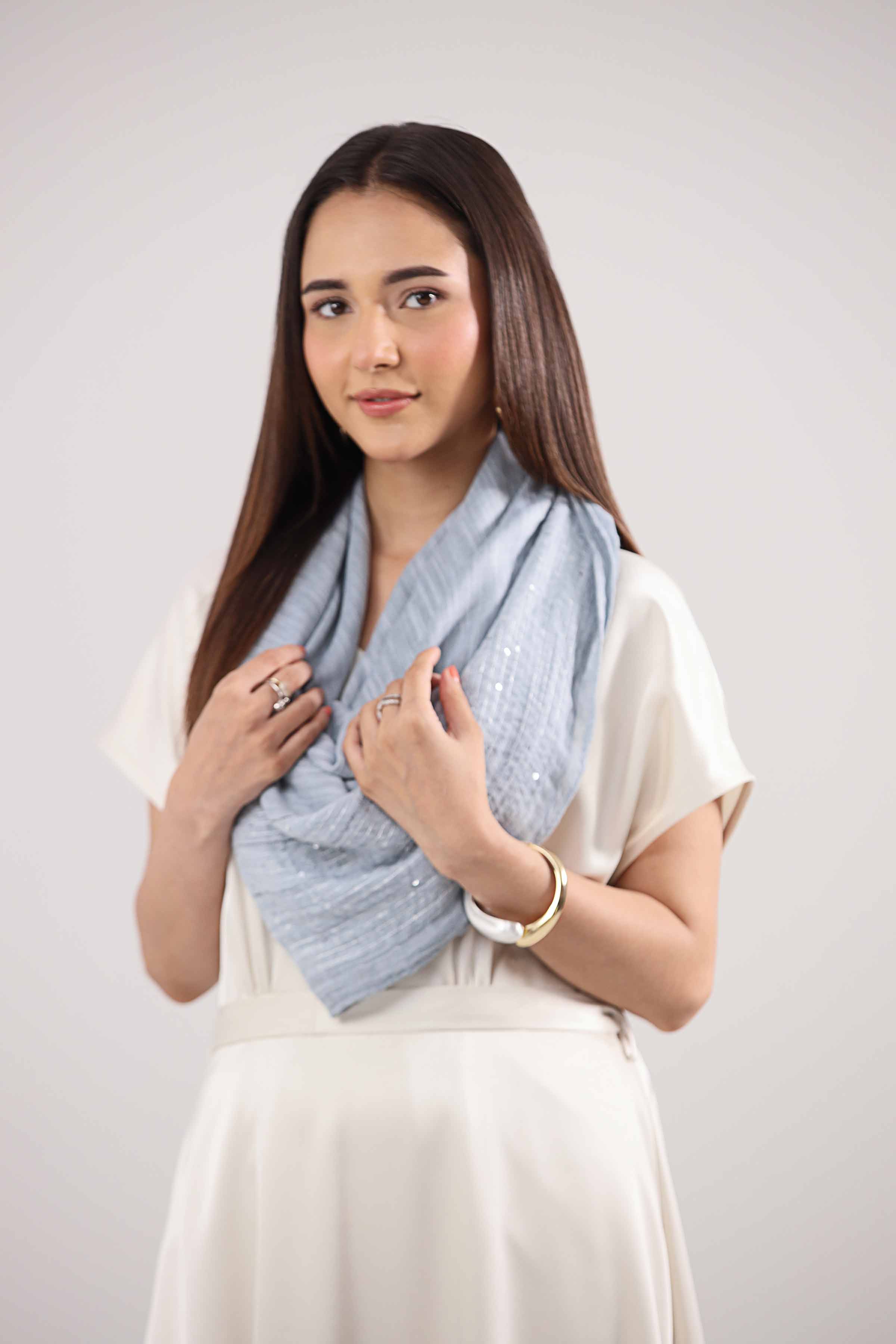 Blue Women Scarf-442422108 - Image 3