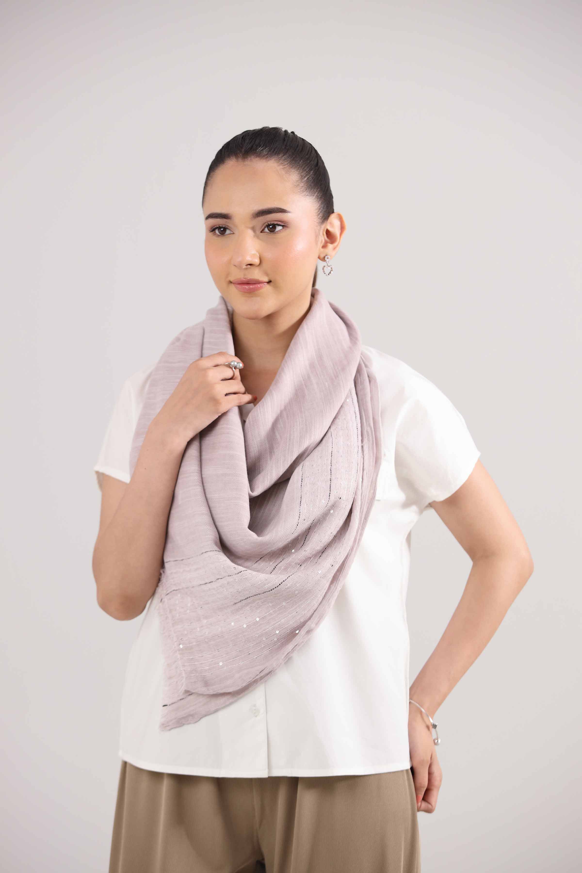 Purple Women Scarf-442422109 - Image 4