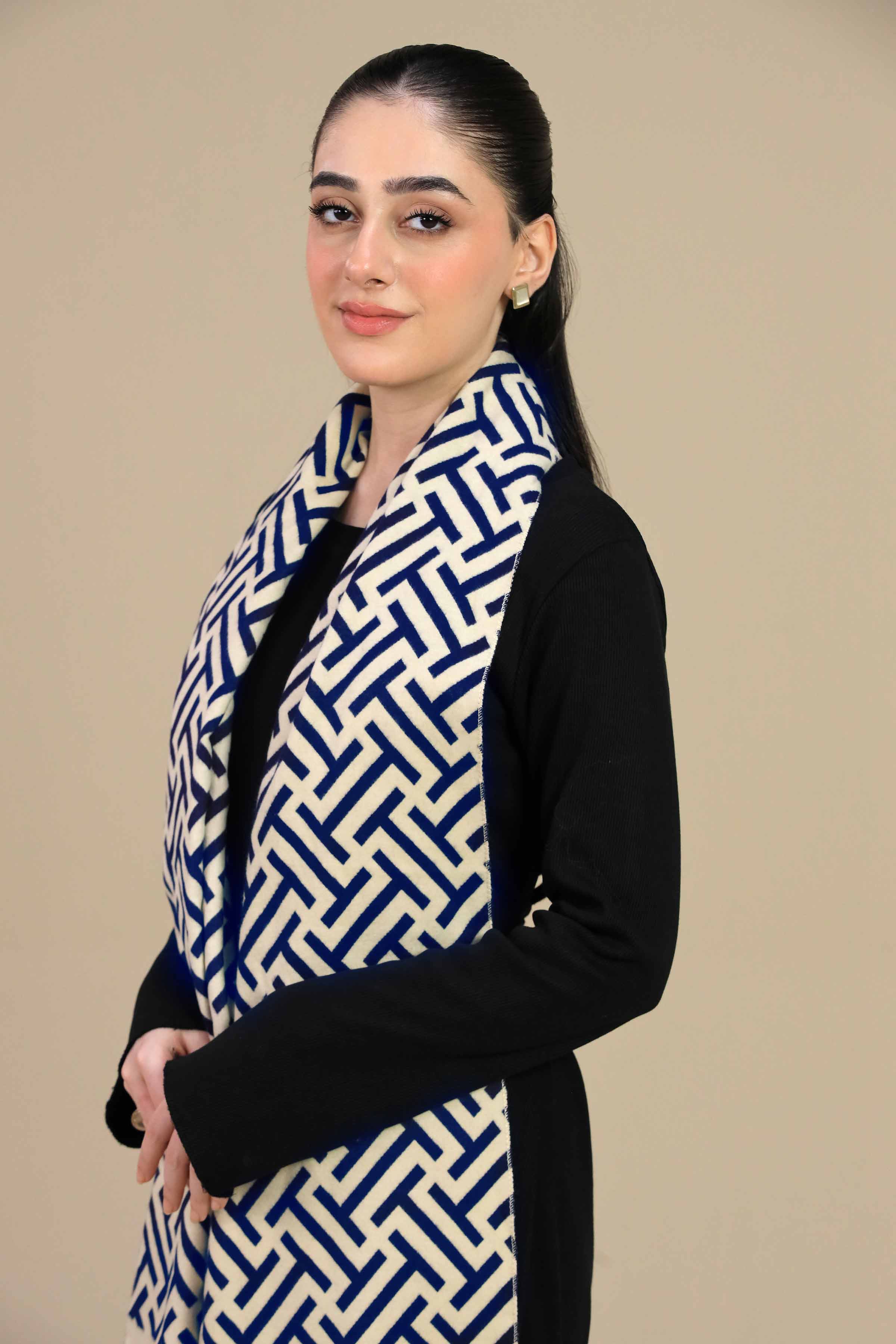 Blue Women Shawl-446742108 - Image 2