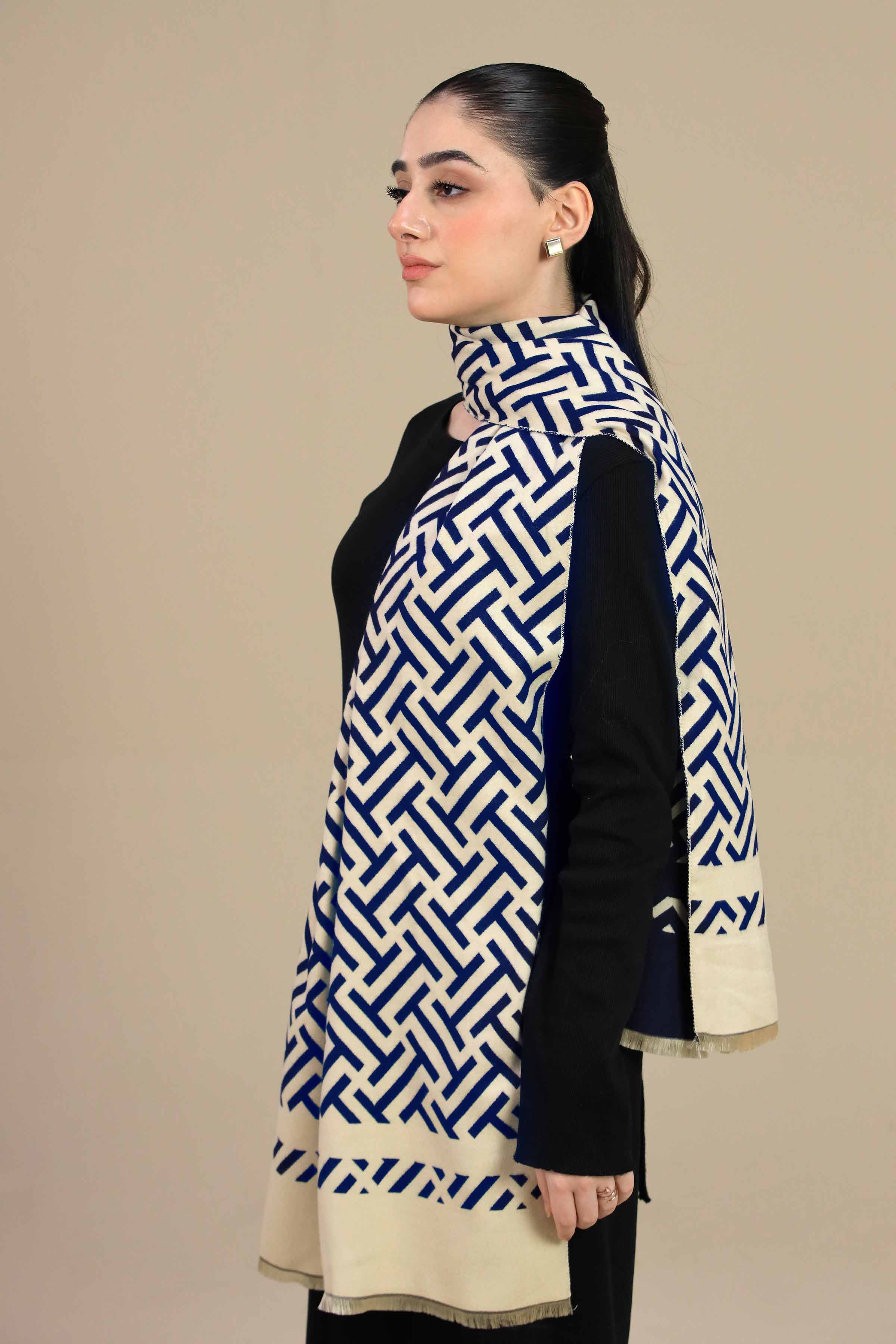 Blue Women Shawl-446742108 - Image 3