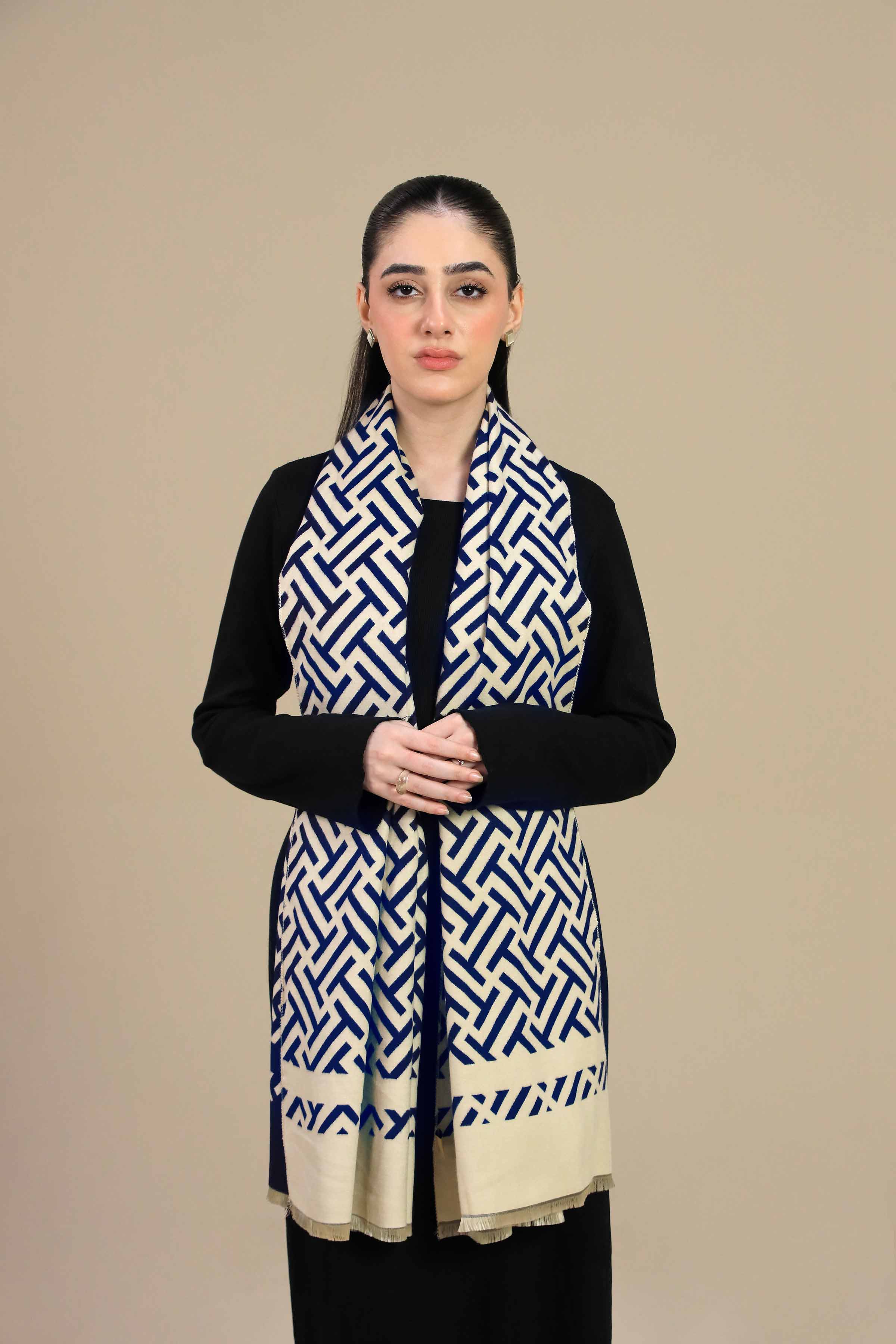 Blue Women Shawl-446742108 - Image 4