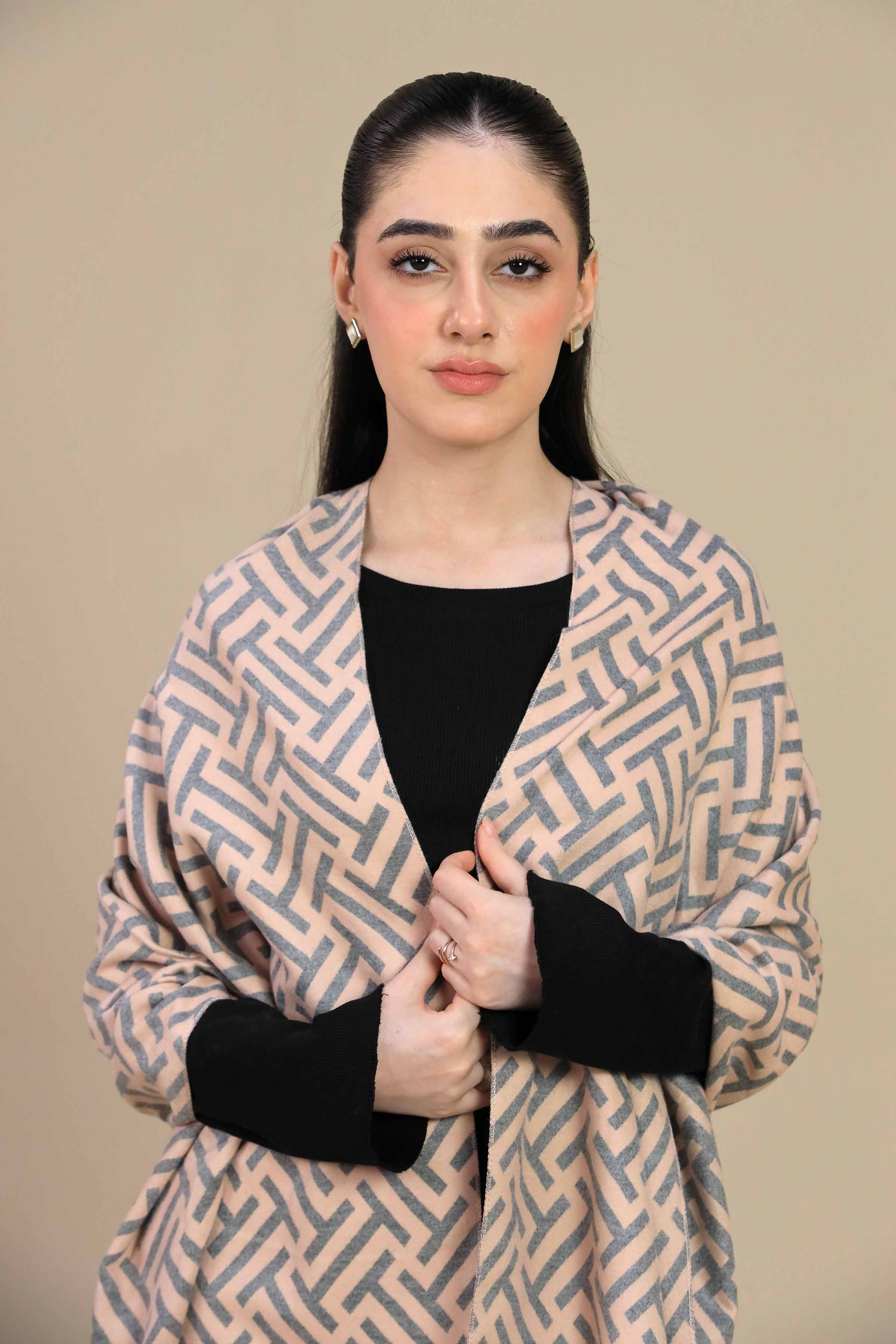 Light Grey Women Shawl-446742111 - Image 4
