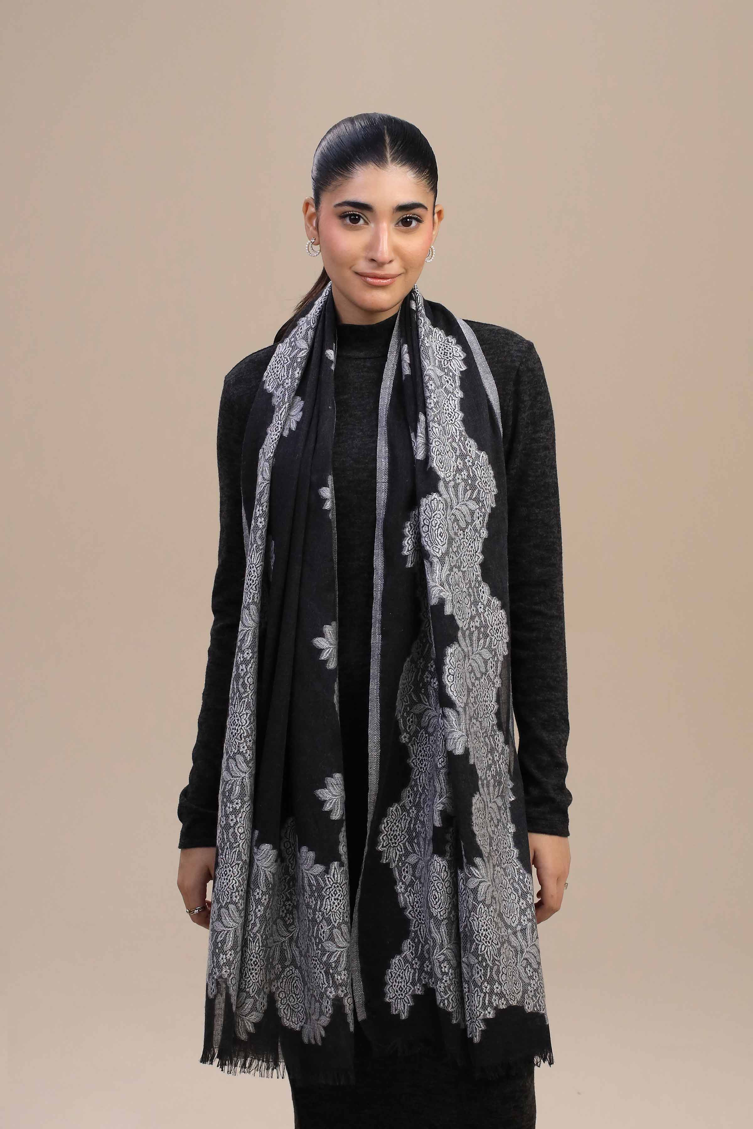 Black Women Shawl-446752103 - Image 3