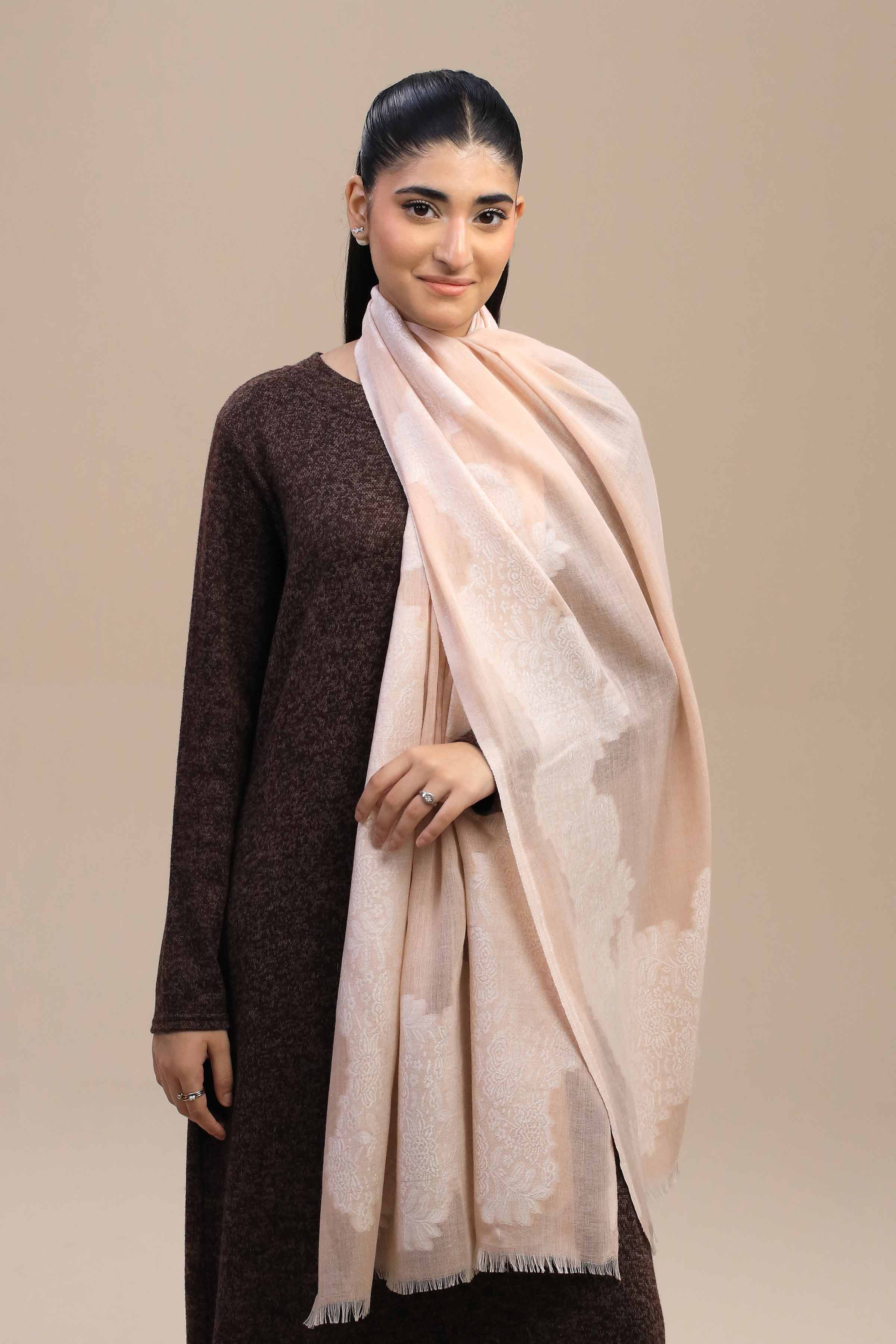 Pink Women Shawl-446752105 - Image 2