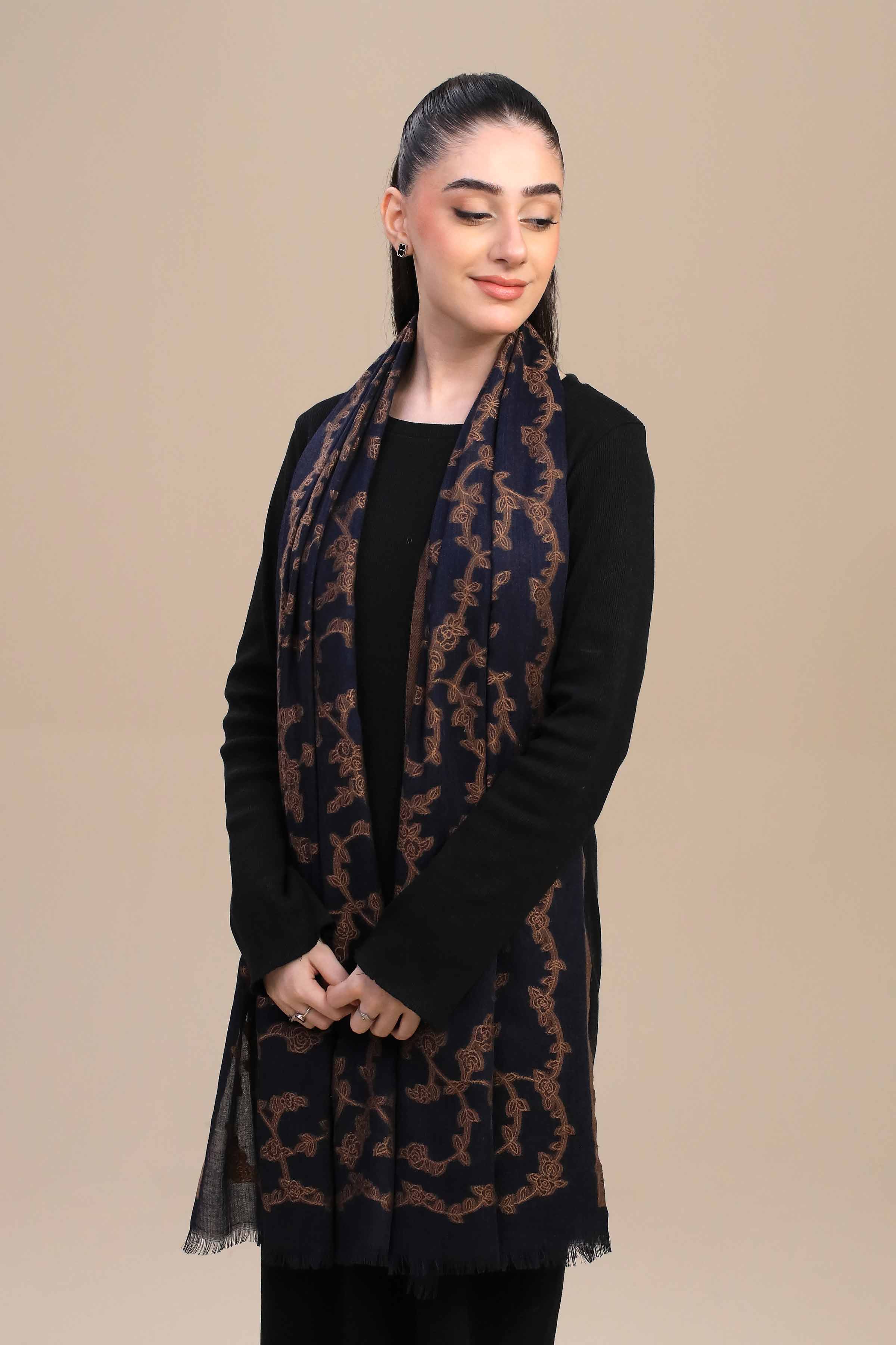 Navy Women Shawl-446772121 - Image 3