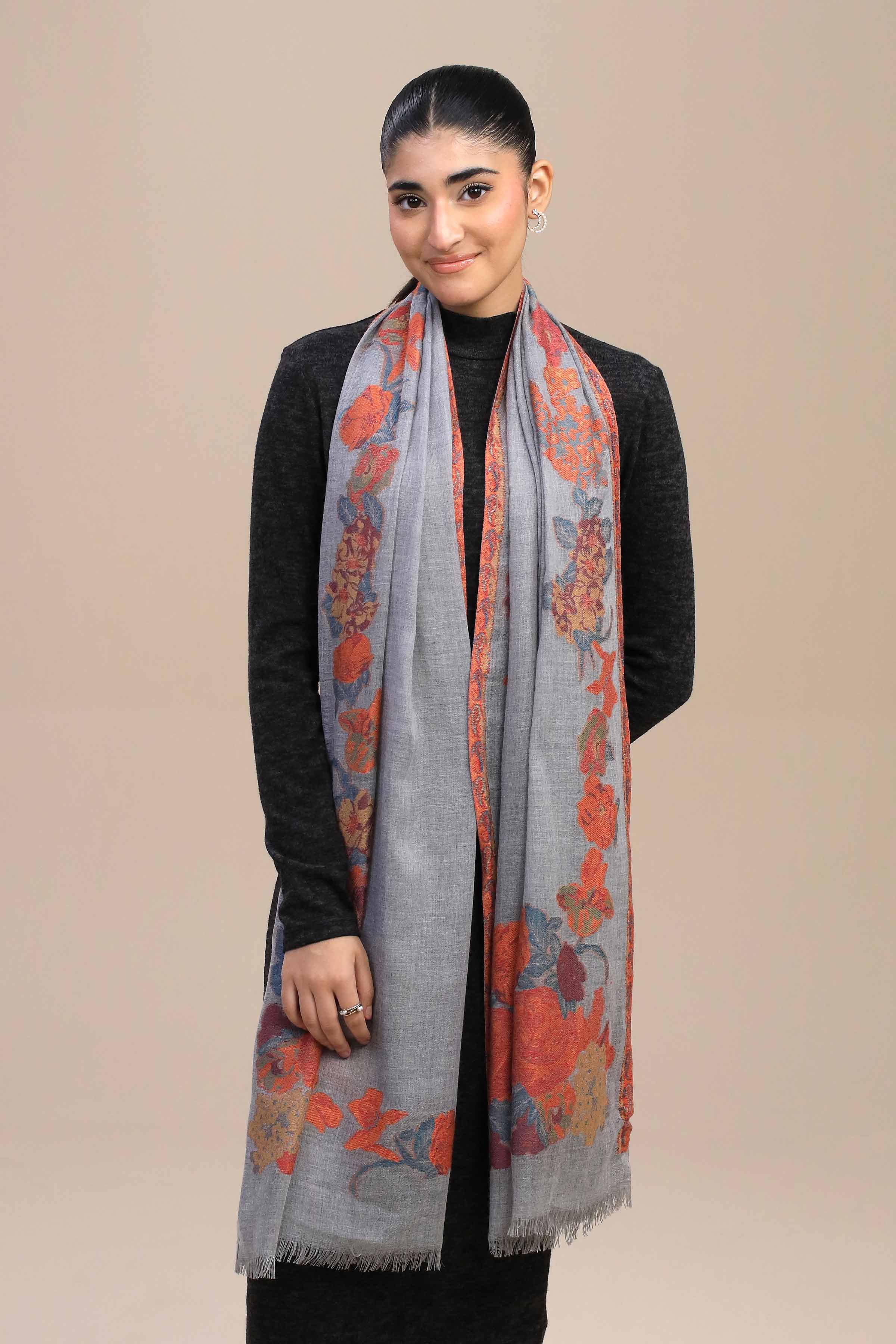 Grey Women Shawl-446782111
